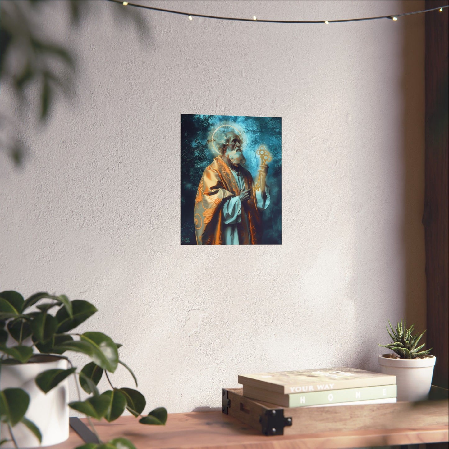 Saint Peter Poster Print - Sanctified Souls Print - Multiple Sizes - Premium Posters - Catholic Art for your home - Keys to Heaven
