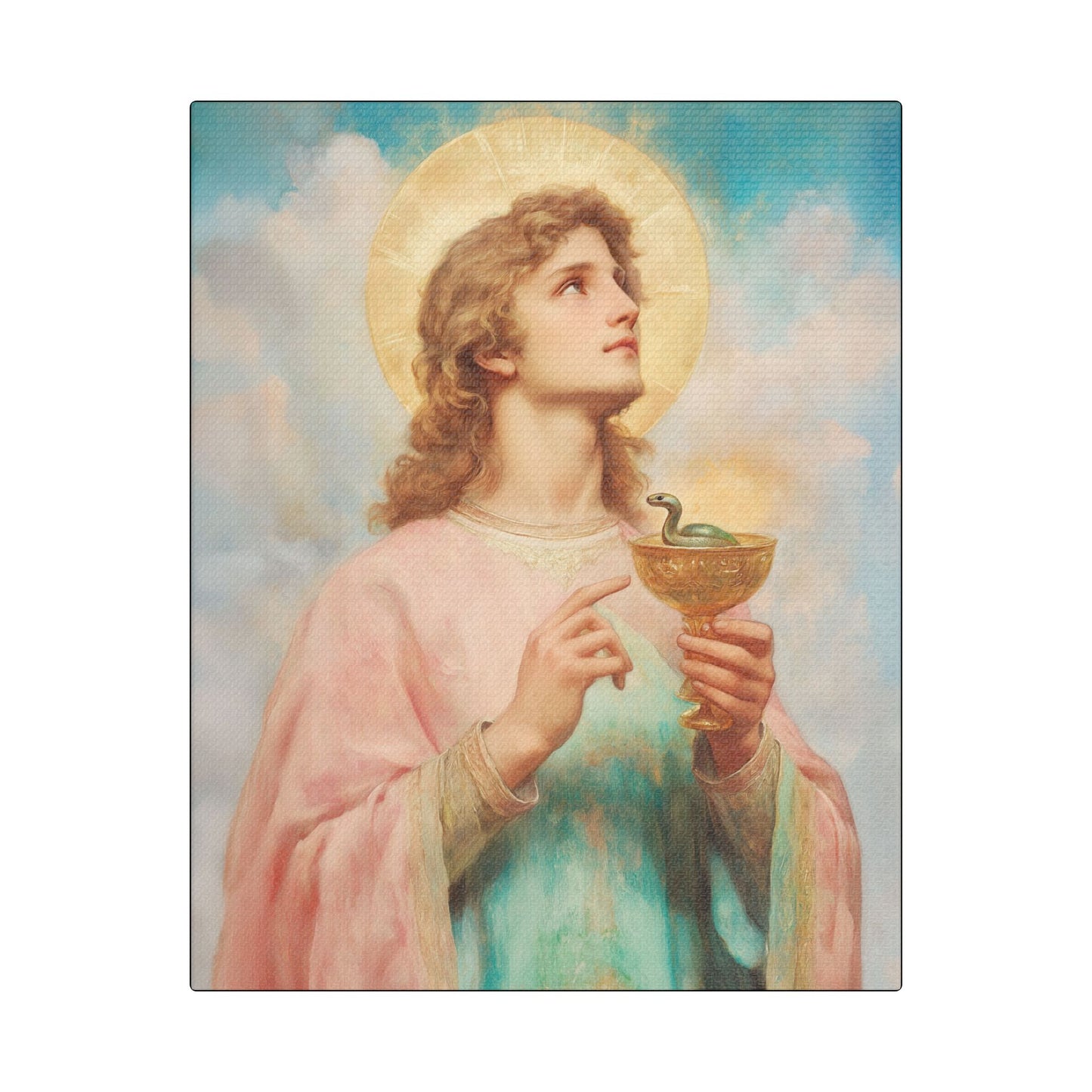 Saint John the Apostle Wrapped Canvas Print - Multiple Sizes - Catholic Home art Matte Canvas, Stretched - Disciple Print