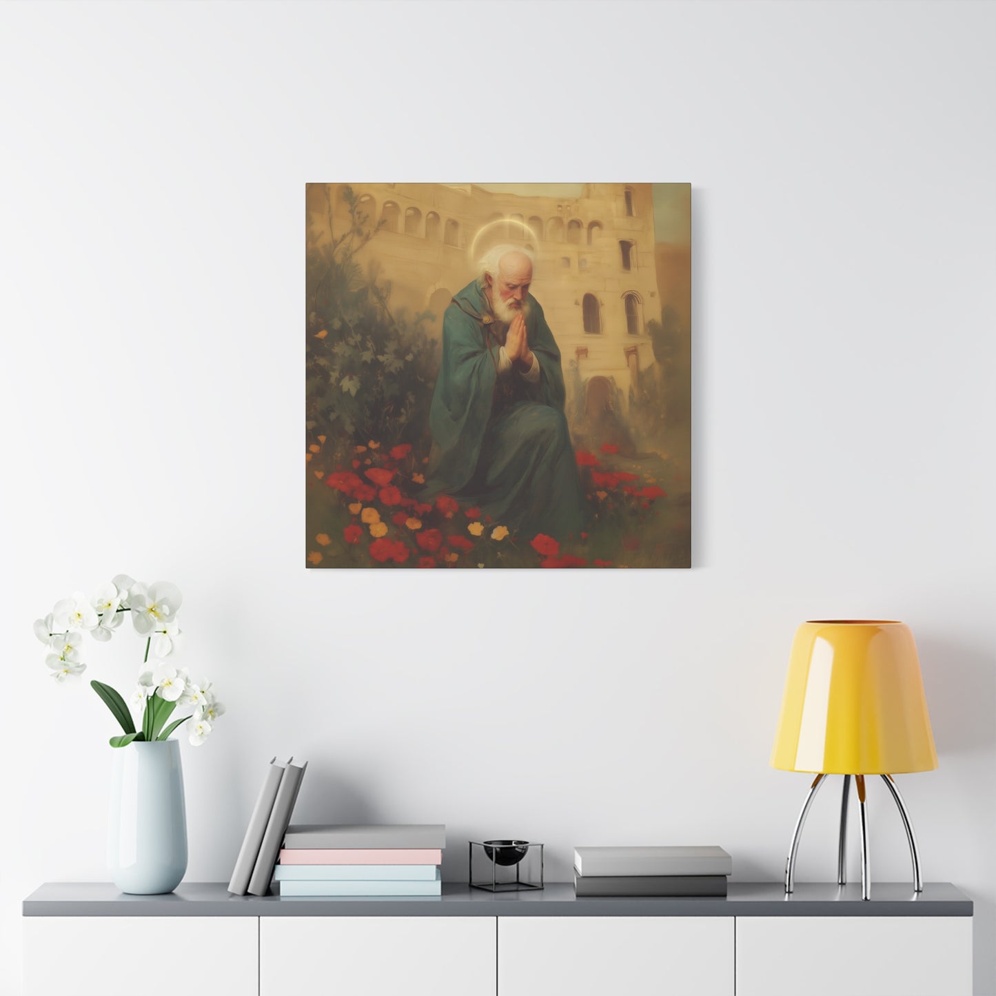 Saint Cyprian - Multiple Sizes - Catholic Home art - Museum Wrapped Canvas - Sanctified Souls Print - Catholic Martyr Art