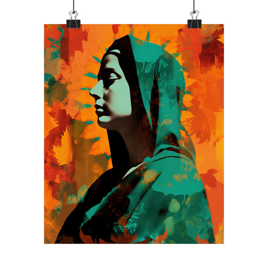 Heavenly Guadalupe Collage Art - Sanctified Souls Print - Multiple Sizes - Premium Matte Vertical Posters - Our Lady