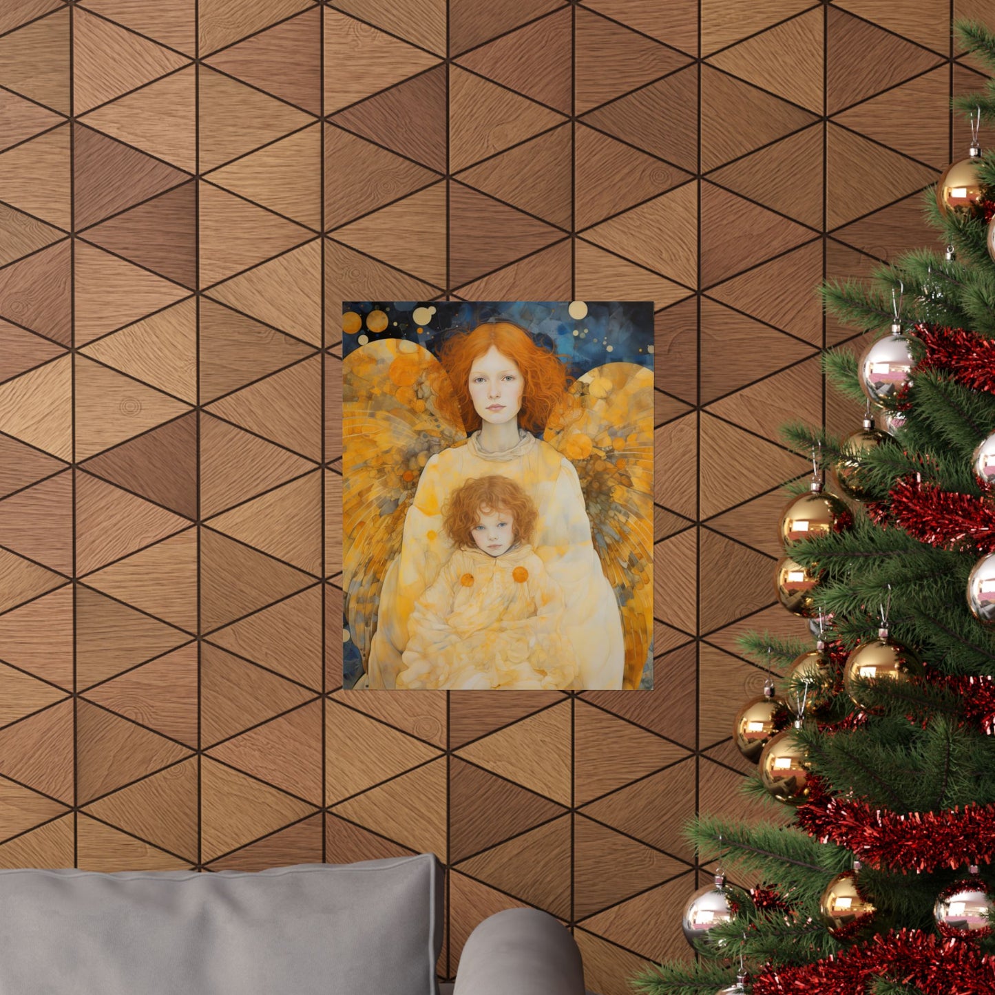 A Guardian's Devotion - Sanctified Souls Print - Multiple Sizes - Premium Matte Vertical Poster - Guardian Angel