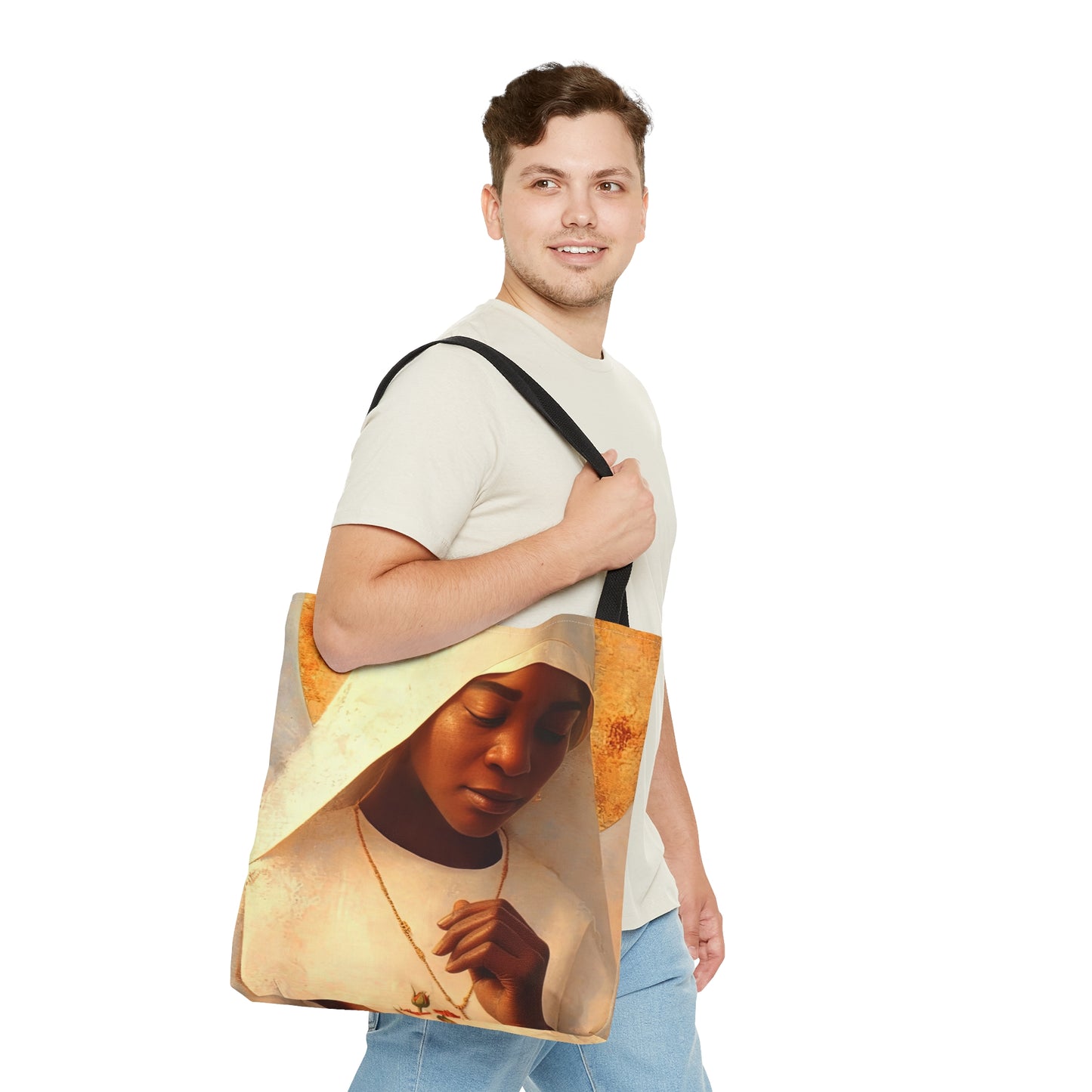 Blessed Marie-Clementine Anuarite Nengapeta Tote Bag - Large Medium Small Faith Art Bag - Catholic Faith Purse - Double Sided