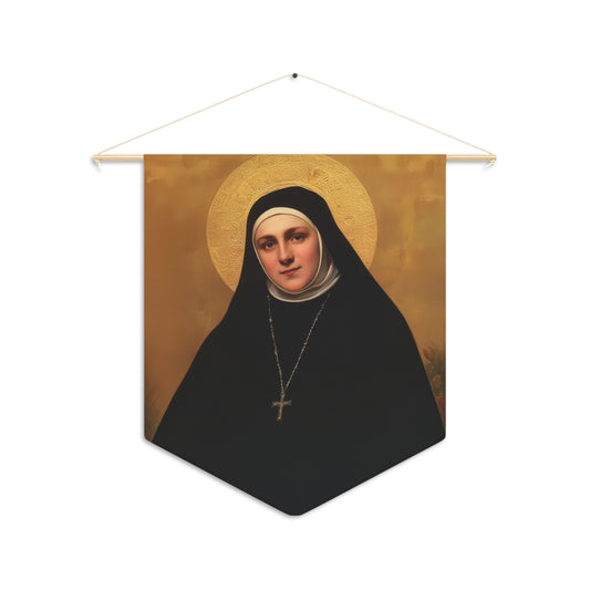 Saint Geltrude Caterina Comensoli - Wall Banner / Wall Hanging - Christian Art - Prayer room - 18" x 21"