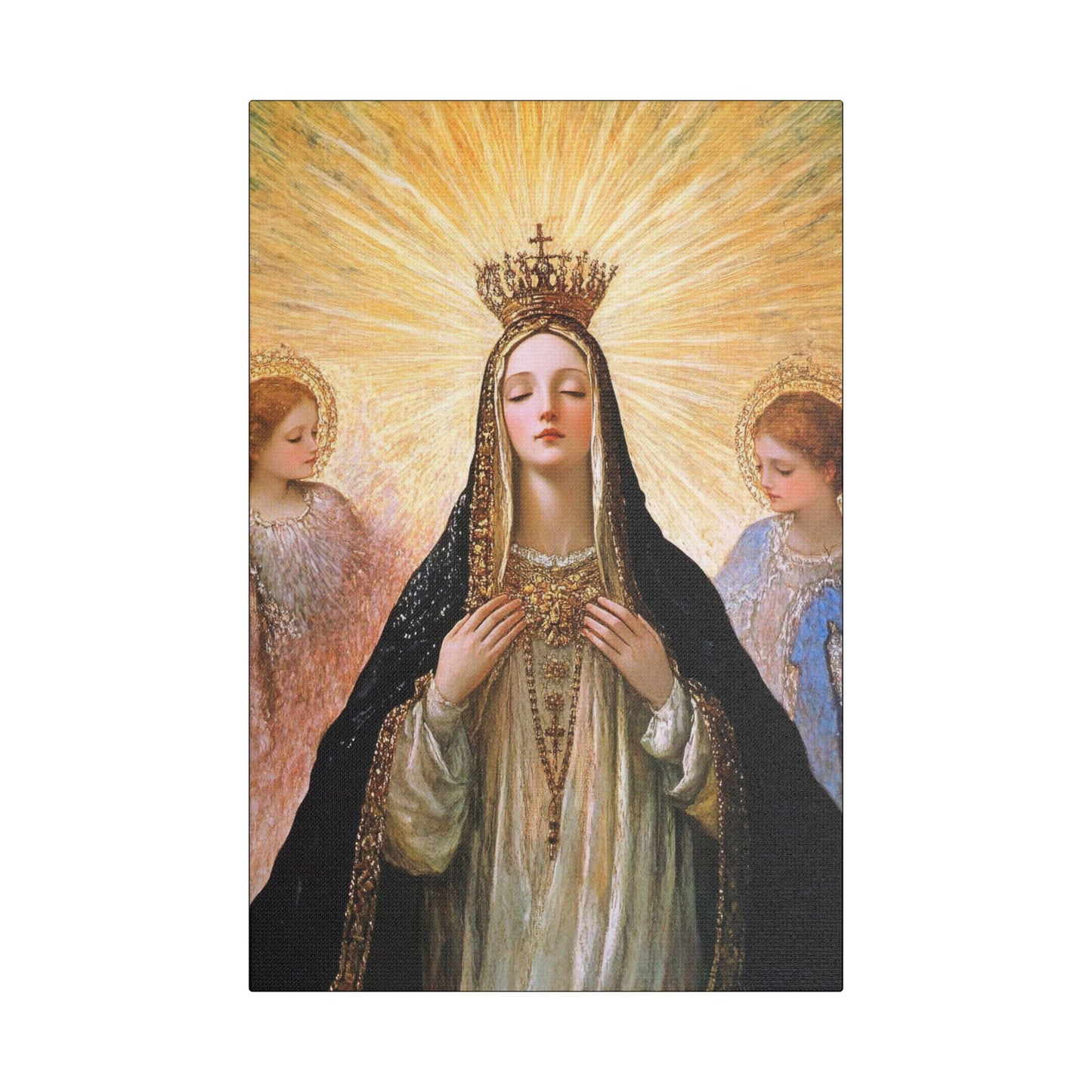 Divine Majesty: The Crowning of the Queen of Heaven - Gallery Wrapped Canvas - Print - Religious Art for your Home - Christian print