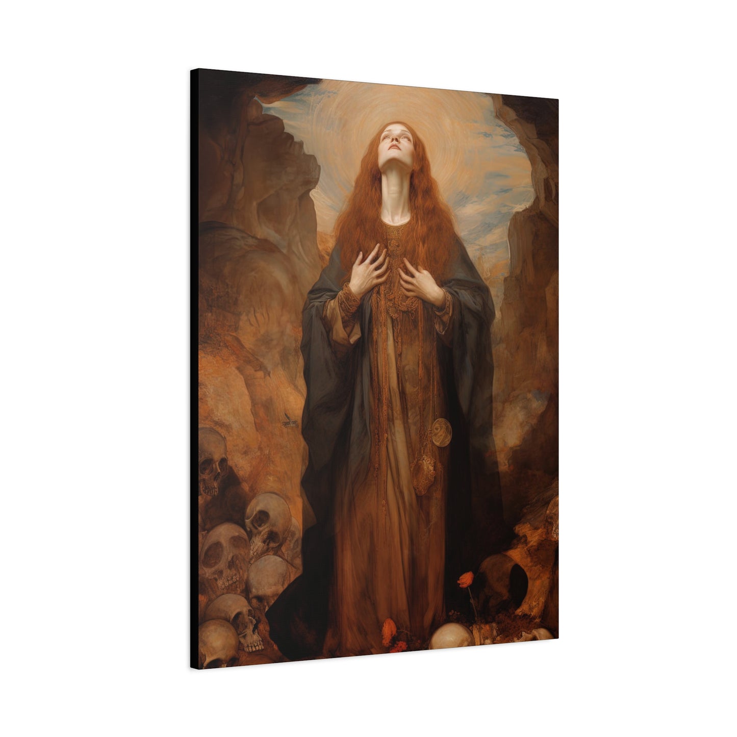 Saint Rosalia - Museum Wrapped Canvas - Sanctified Souls Print - Religious Art for your Home