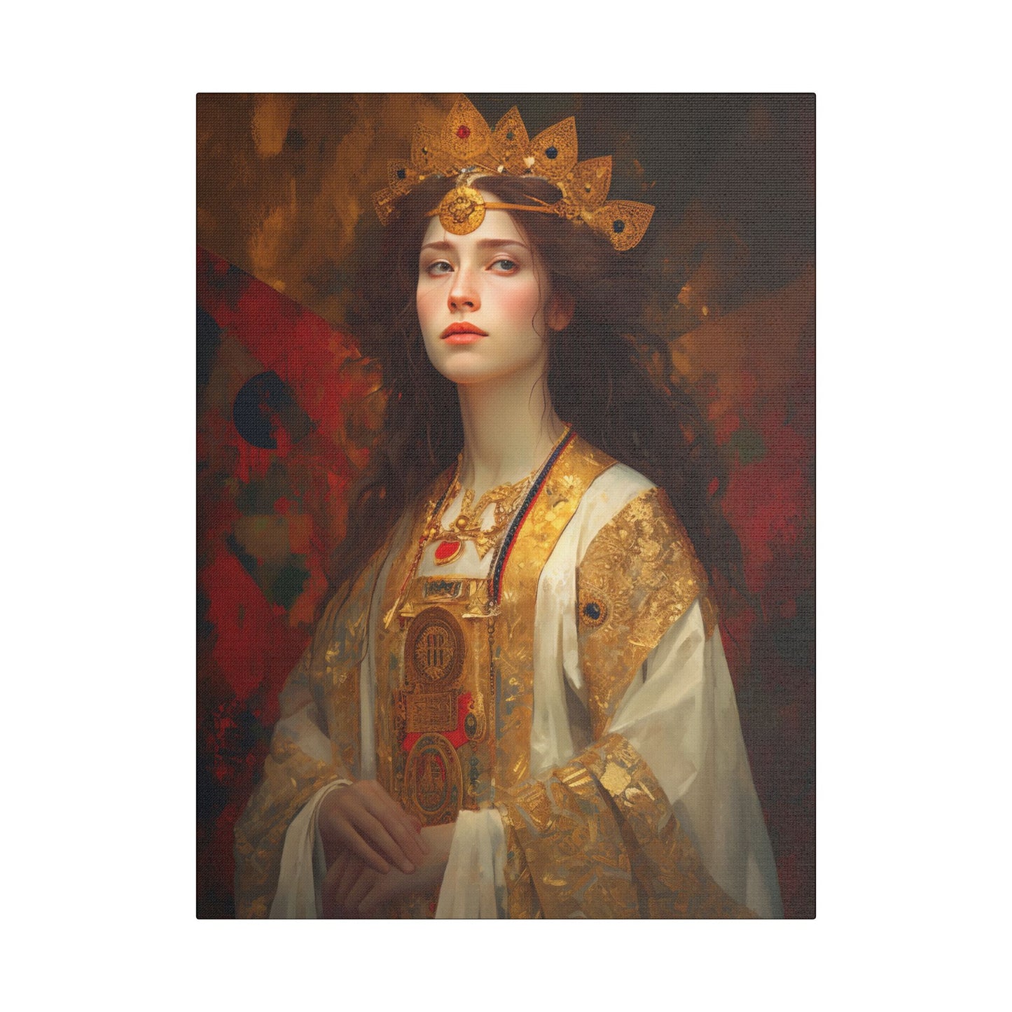 Saint Barbara Canvas Print - Multiple Sizes - Catholic Home art - Museum Wrapped Canvas - Sanctified Souls Print