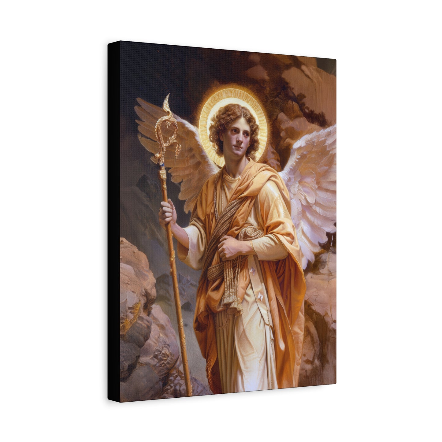 Saint Raphael the Archangel - Gallery Wrapped Canvas - Print - Religious Art for your Home - Catholic
