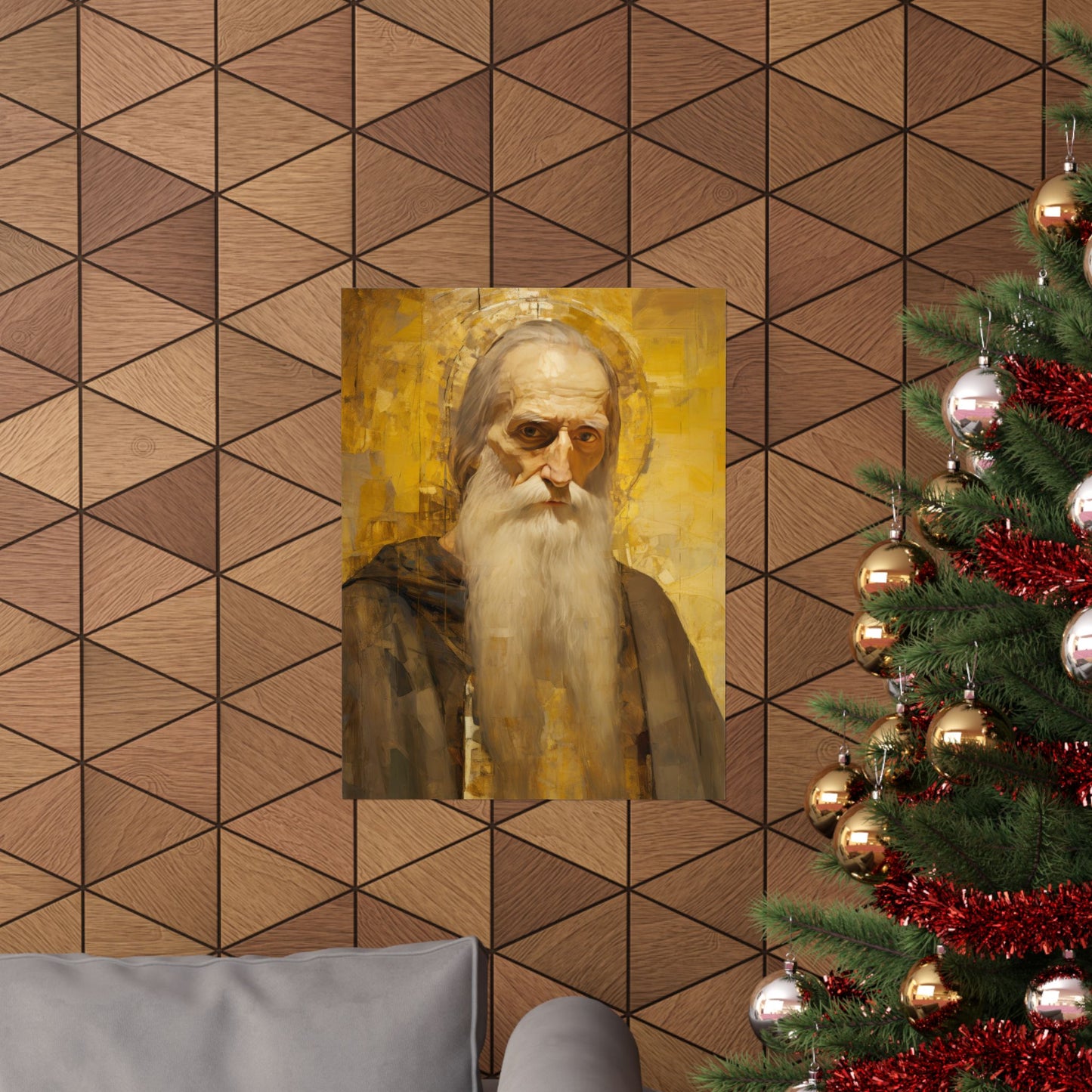 Saint Athanasius the Athonite Poster Print - Sanctified Souls Print - Multiple Sizes - Premium Posters - Catholic Art for your home