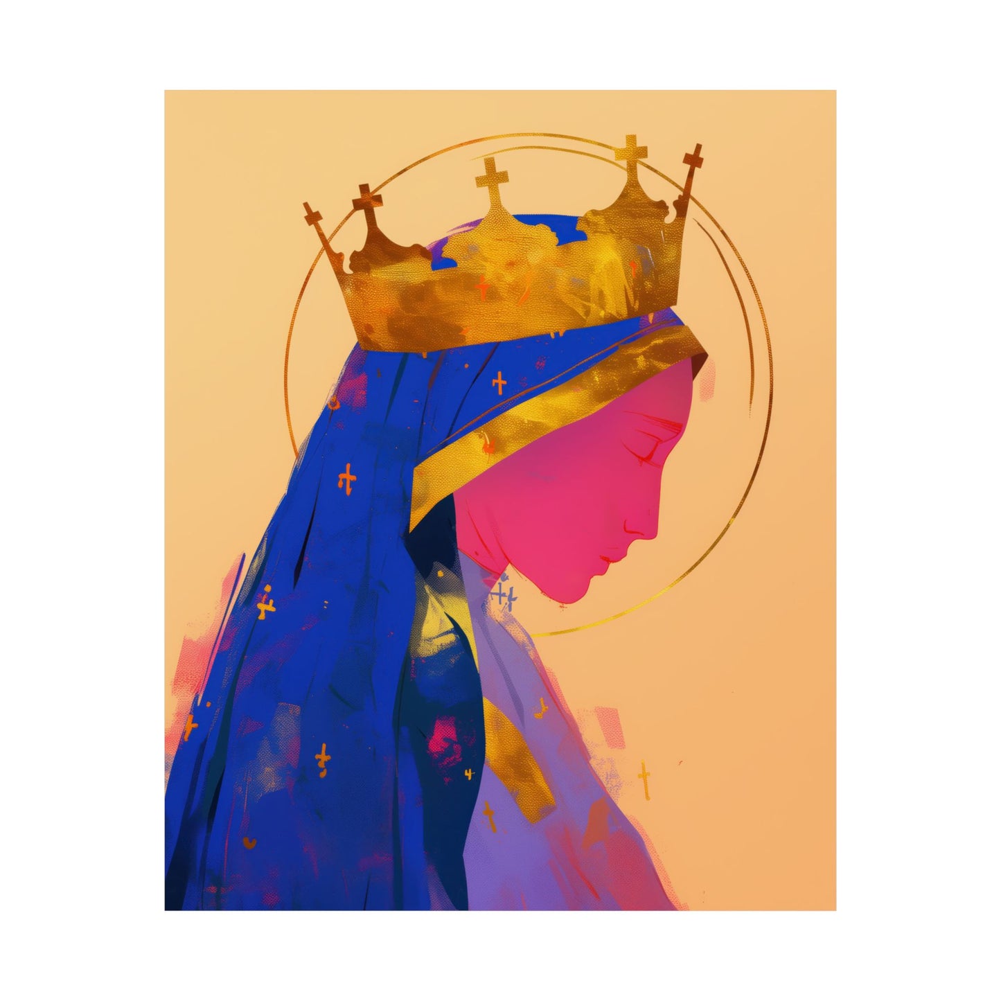 Mother Mary -  Source of Eternal Grace Poster Print - Sanctified Souls Print - Multiple Sizes - Premium Posters - Catholic Art