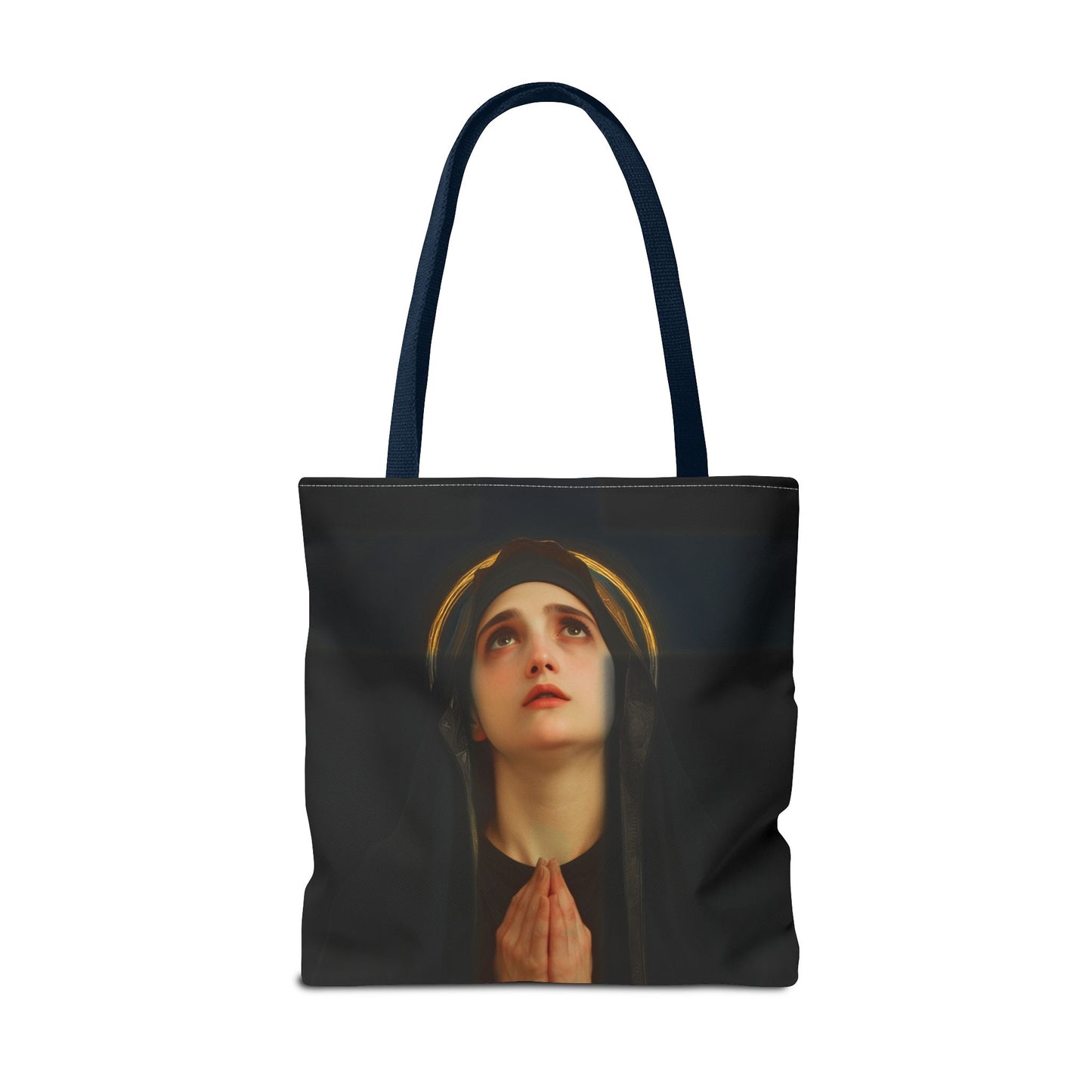 Our Lady of the Cross - Mother Mary  - Our Lady of the Crucifix - Marian Art - Tote Bag - Large Medium Small Faith Art Bag - Tote Purse