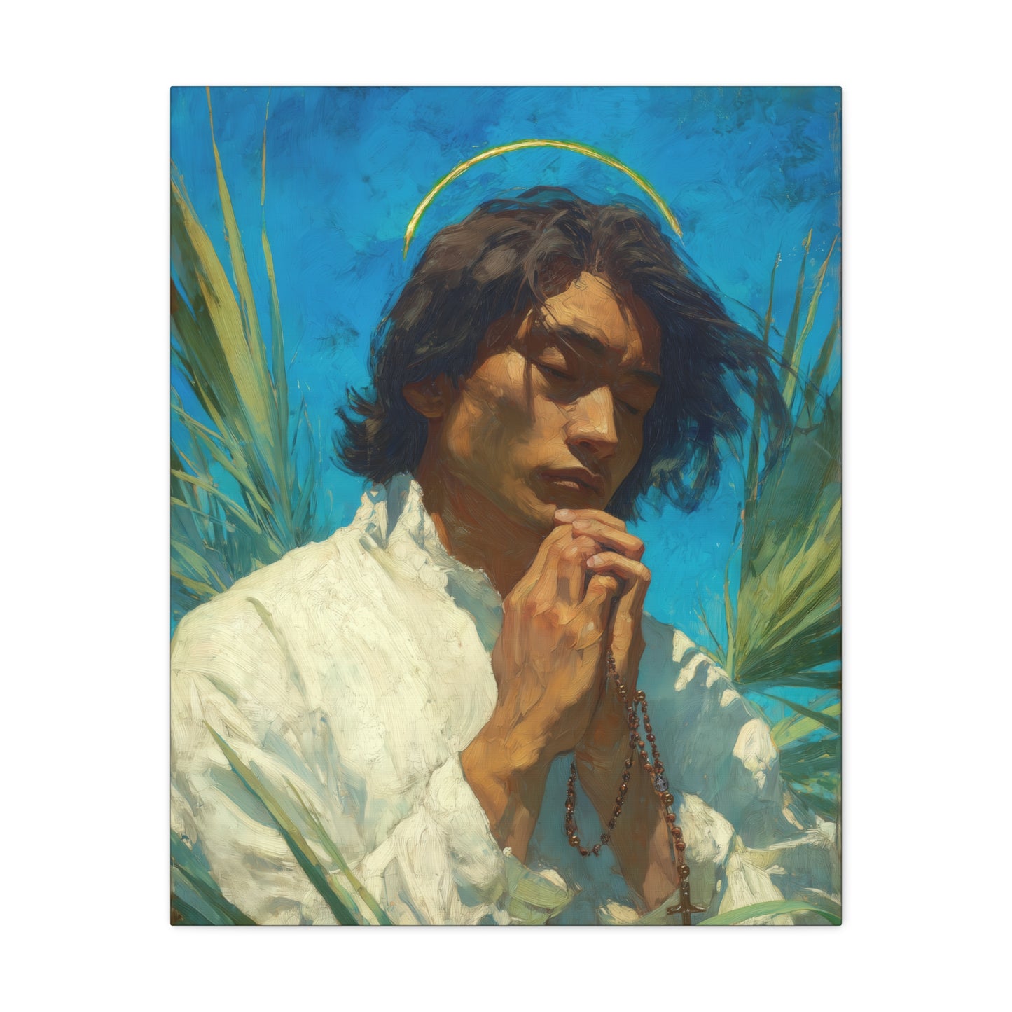 Saint Lorenzo Ruiz - Multiple Sizes - Catholic Home art - Museum Wrapped Canvas - Sanctified Souls Print - Catholic Martyr Art