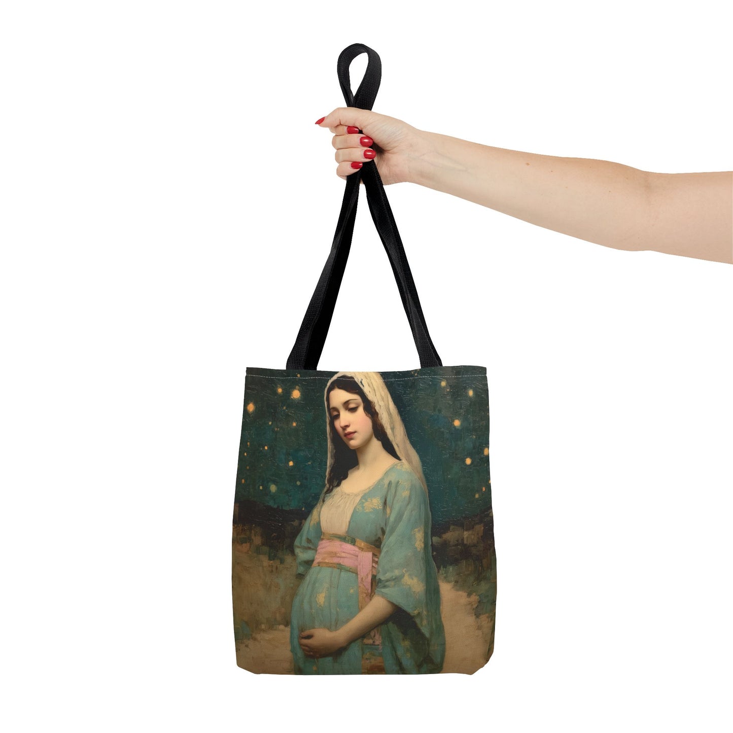 Our Lady of 'O' - Our Lady of Expectation - Mother Mary - Marian Art - Tote Bag - Large Medium Small Faith Art Bag - Tote Purse