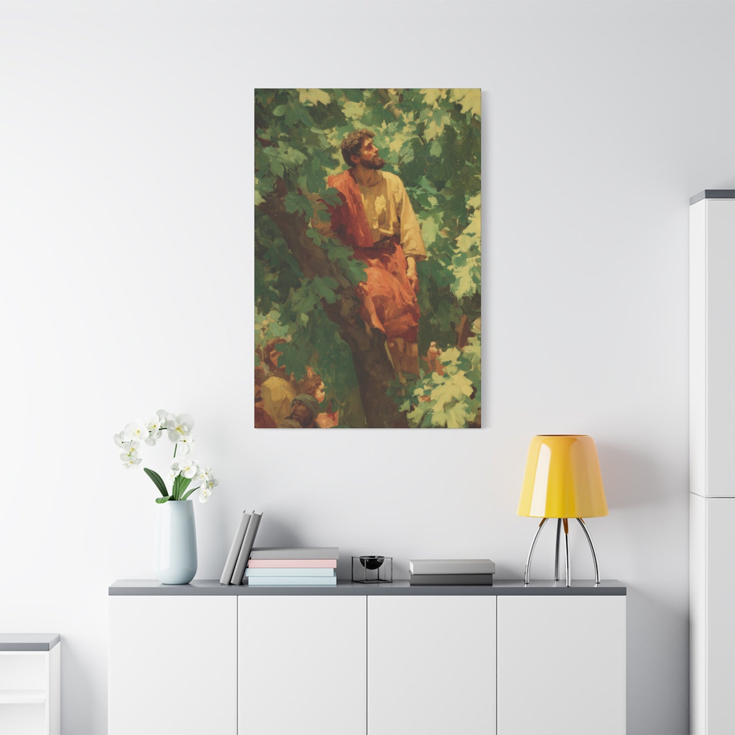 Zacchaeus - Gallery Wrapped Canvas - Print - Religious Art for your Home - Catholic Art Print
