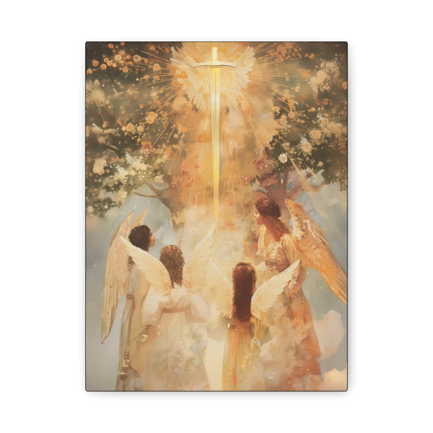 The Watchers of the First Dawn - Guardians of Eden - Gallery Wrapped Canvas - Print - Religious Art for your Home - Catholic Art