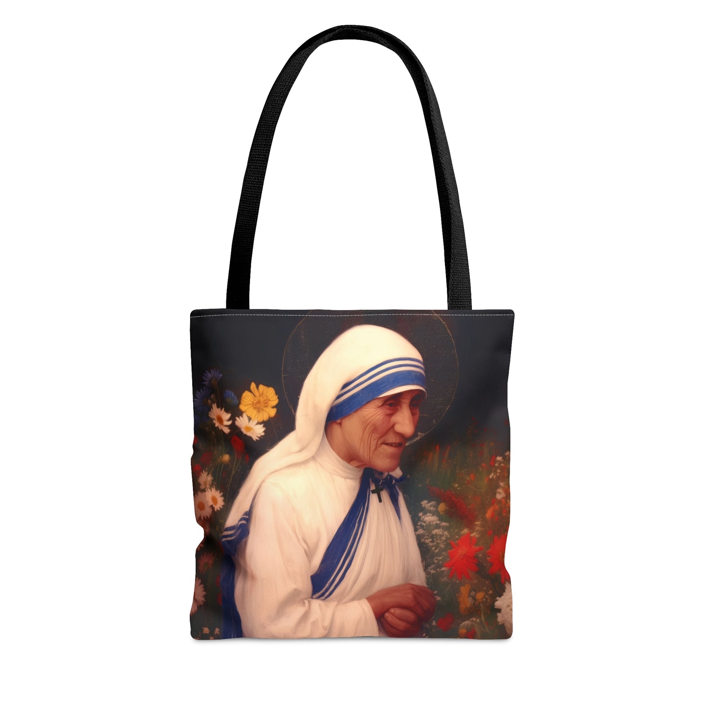 Saint Teresa of Calcutta - Tote Bag - Large Medium Small Faith Art Bag - Bible Study Faith Purse - Double Sided