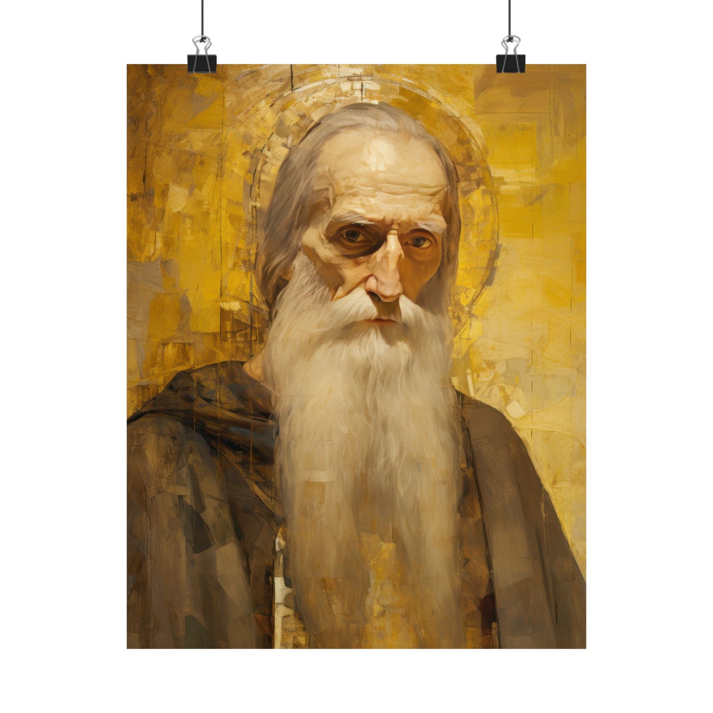 Saint Athanasius the Athonite Poster Print - Sanctified Souls Print - Multiple Sizes - Premium Posters - Catholic Art for your home