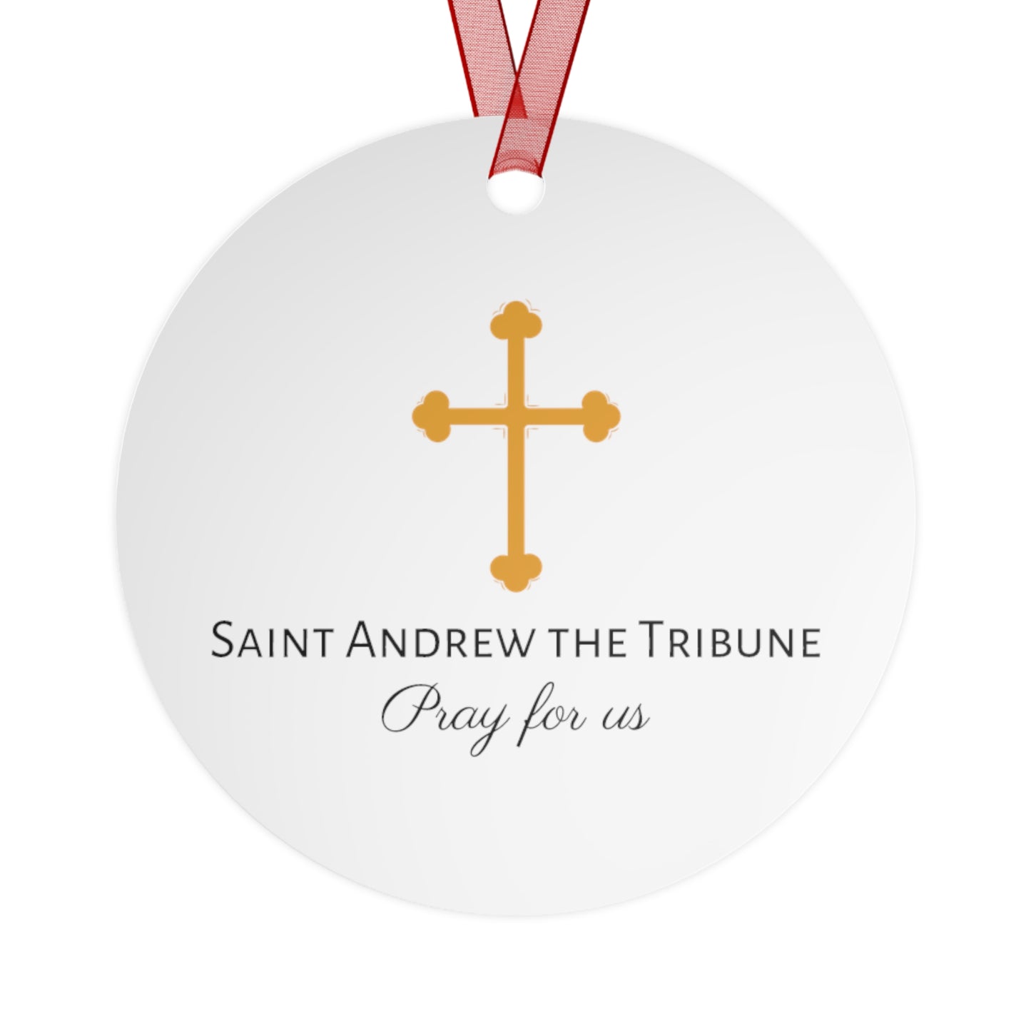 Saint Andrew the Tribune Metal Ornament - Religious Holiday Christmas Keepsake - Religious Catholic Tree Ornament - Christmas Gift