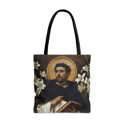 Saint Dominic - Tote Bag - Large Medium Small Faith Art Bag - Bible Study Faith Purse - Double Sided