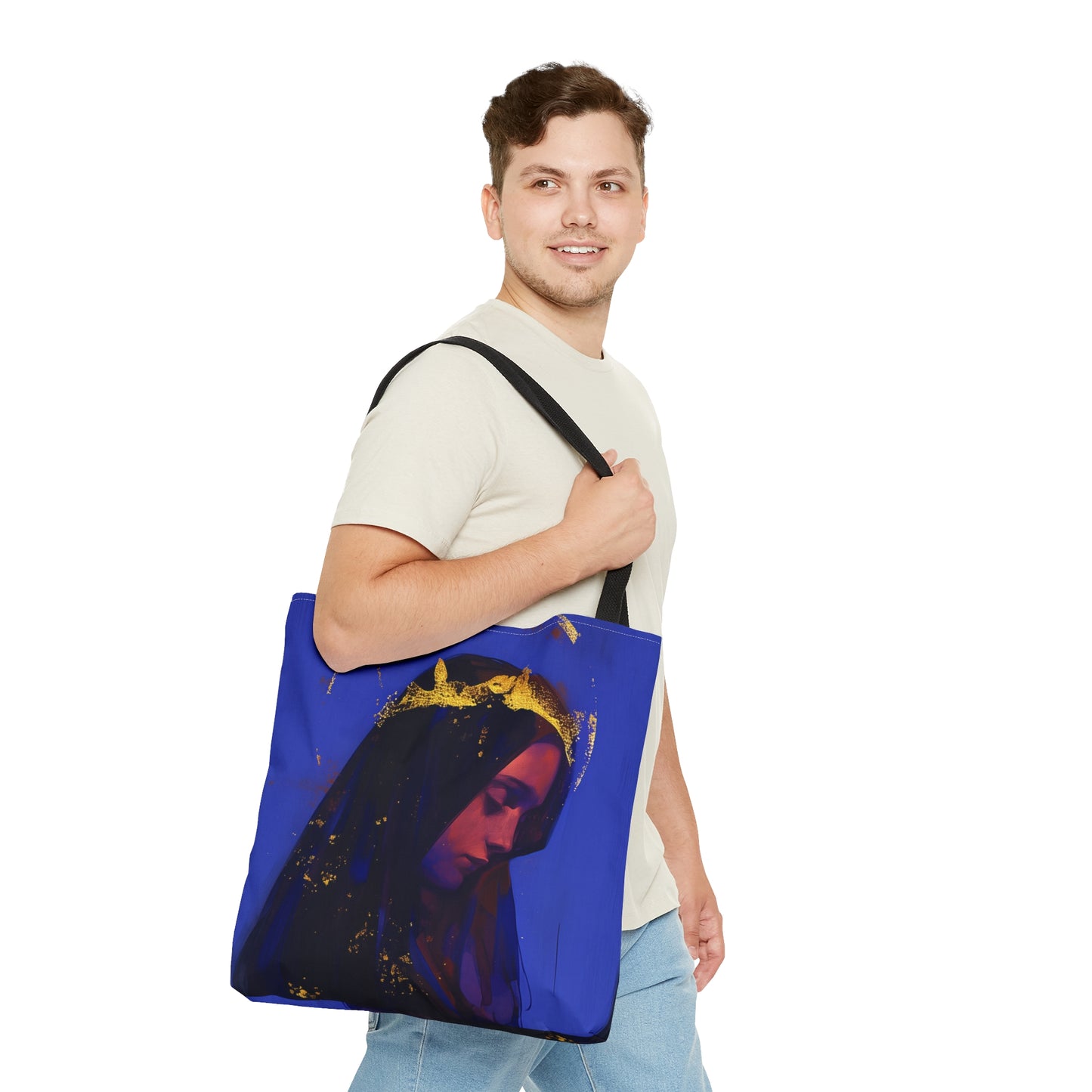 Mary, Mother of God - Queen of Heaven and Earth Tote Bag - Large Medium Small Faith Art Bag - Catholic Faith Purse - Religious Carry All