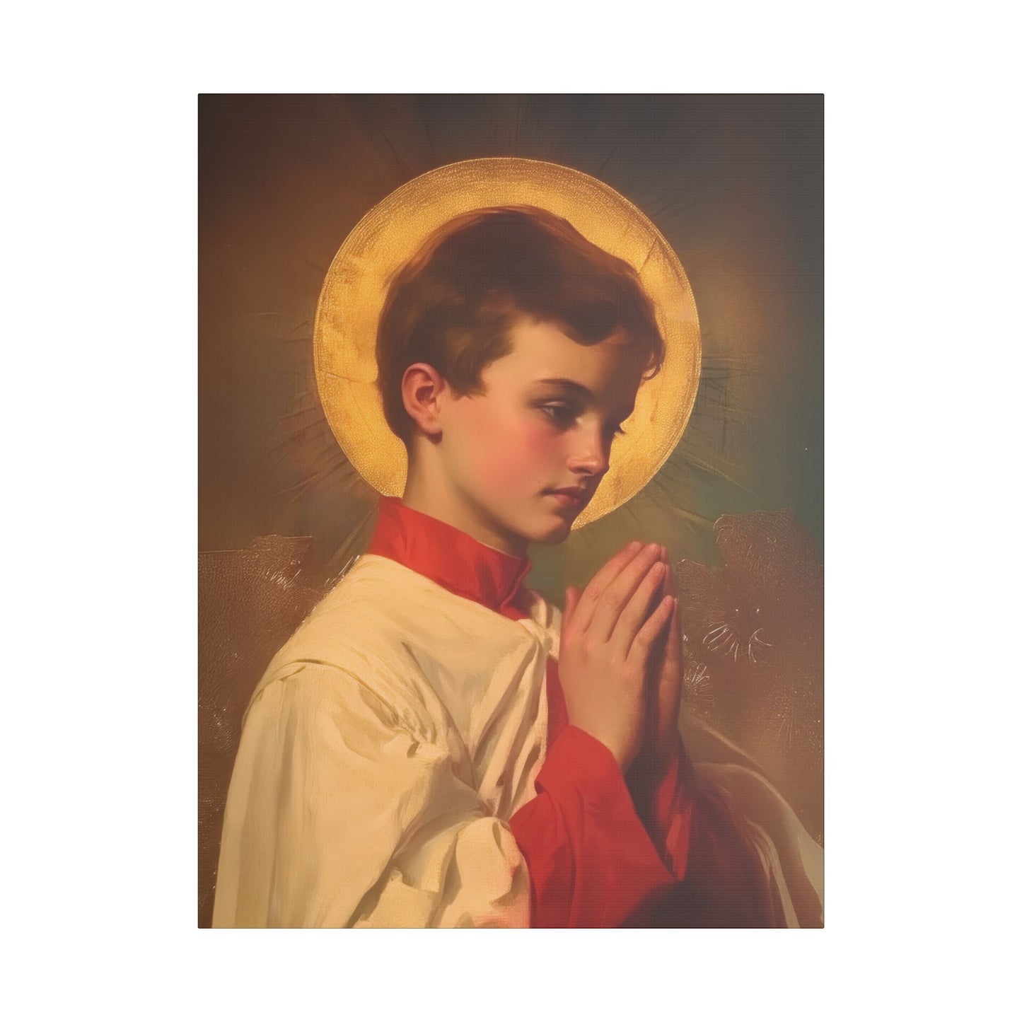 Saint Dominic Savio - Museum Wrapped Canvas - Print - Religious Art for your Home - Christian print - Prayer Room Art - Catholic