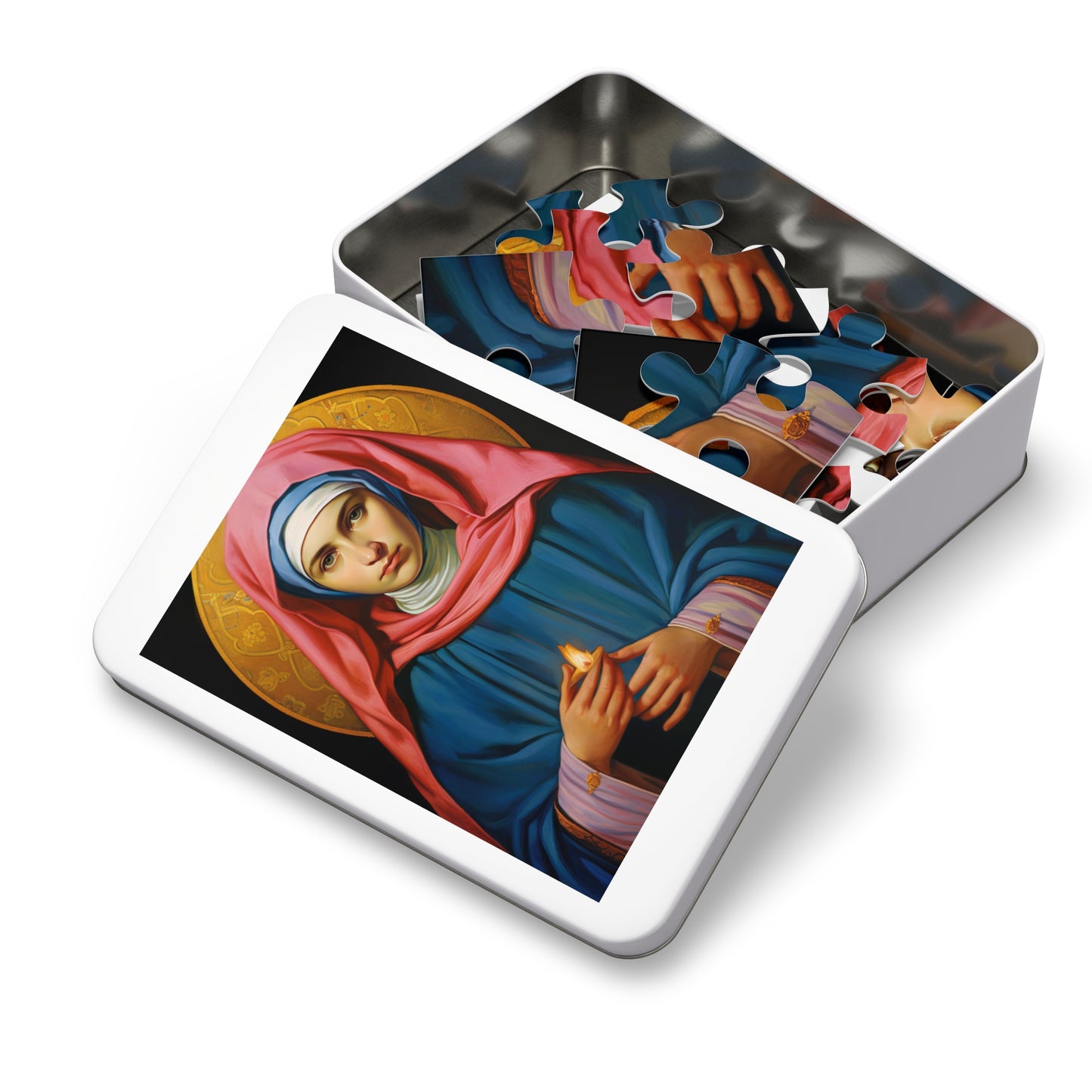 Saint Bernadette - Puzzle and Keepsake Tin - Religious Jigsaw Puzzle (30, 110, 252, 500,1000-Piece) - Religious Puzzle