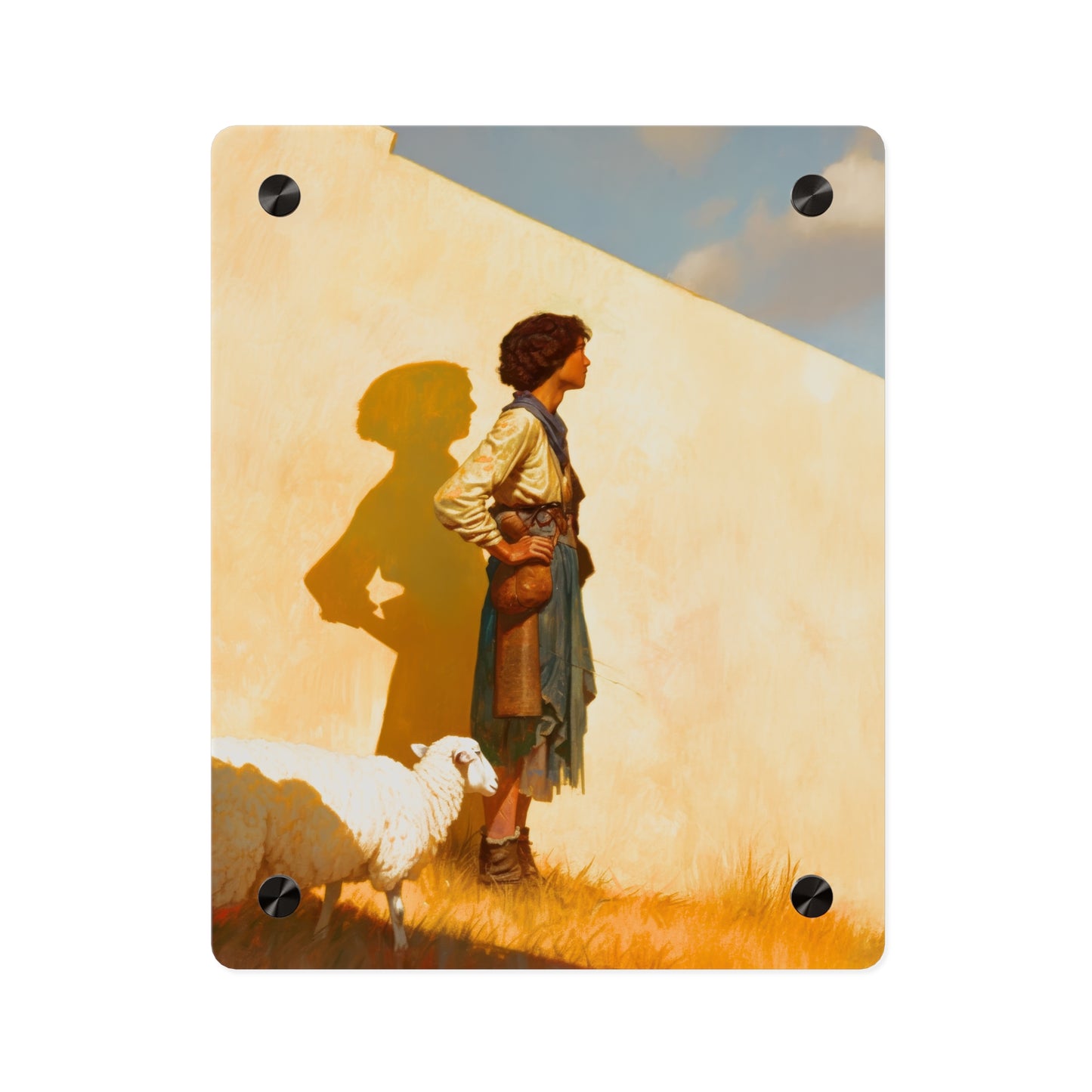 David son of Jesse Acrylic Wall Art Panel - Ready to Hang Acrylic Print - David and Goliath - Bible Story Wall Art