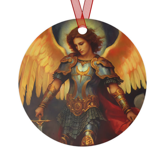 Saint Michael the Archangel Ornament - Religious Holiday Christmas Ornament and Keepsake - Double sided Keepsake Religious Ornament