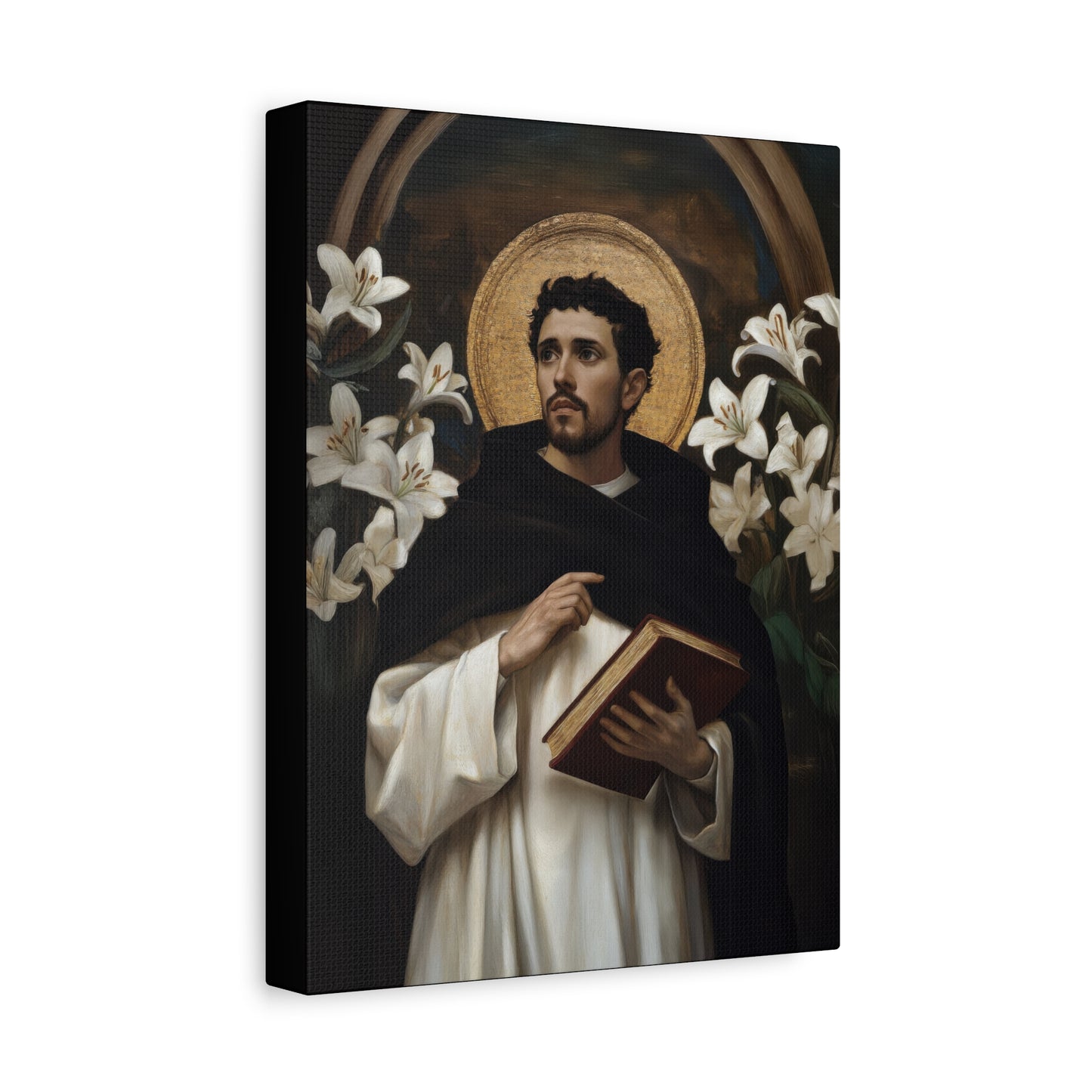 Saint Dominic -  Museum Wrapped Canvas - Sanctified Souls Print - Religious Art for your Home - Catholic Patron Saint Art