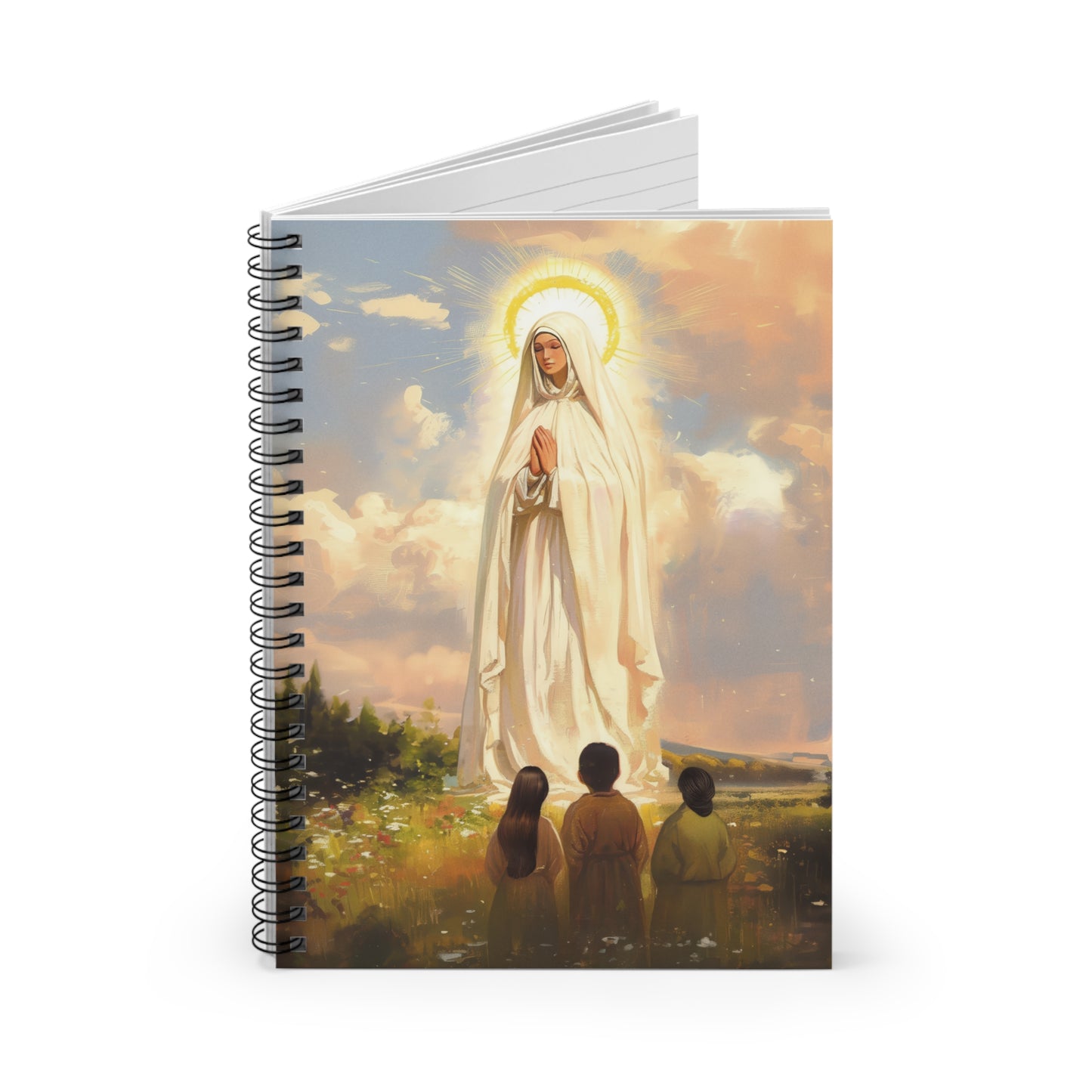 Our Lady of Fátima - Sanctified Souls Art - Religious - Spiral Notebook - Ruled Line - Catholic Religious art present gift