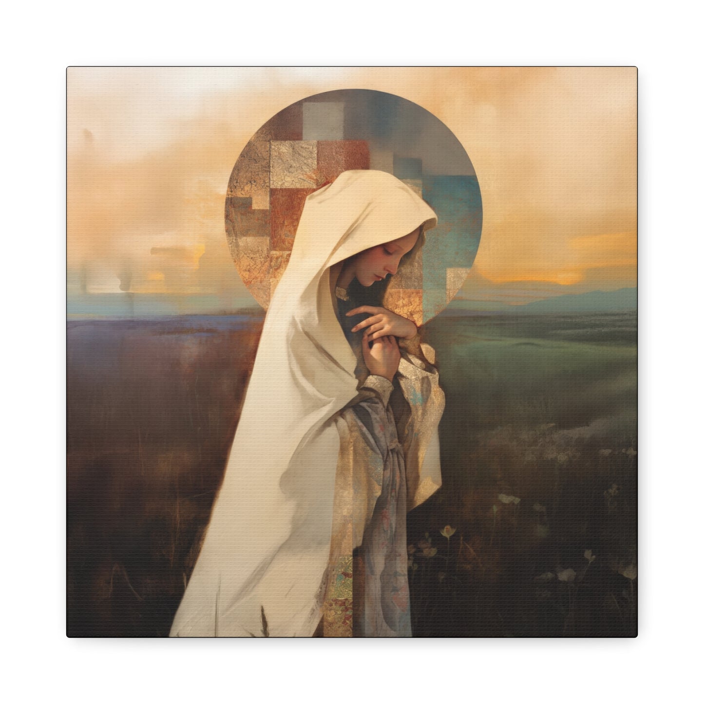 Our Lady of the Prairie - Multiple Sizes - Catholic Home art - Museum Wrapped Canvas - Sanctified Souls Print