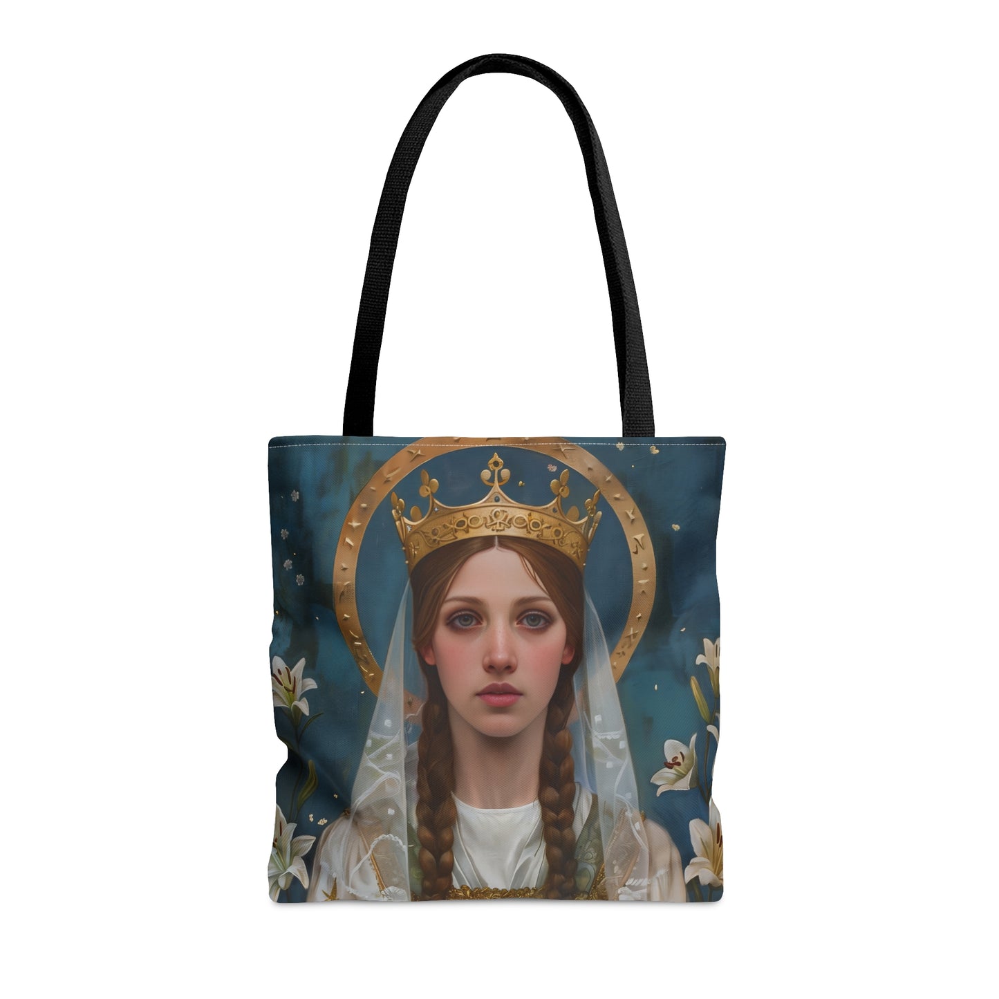 Saint Isabel of France Tote Bag - Three sizes - Large Medium Small Faith Art Bag - Catholic purse - Double Sided - Patron Saint Art
