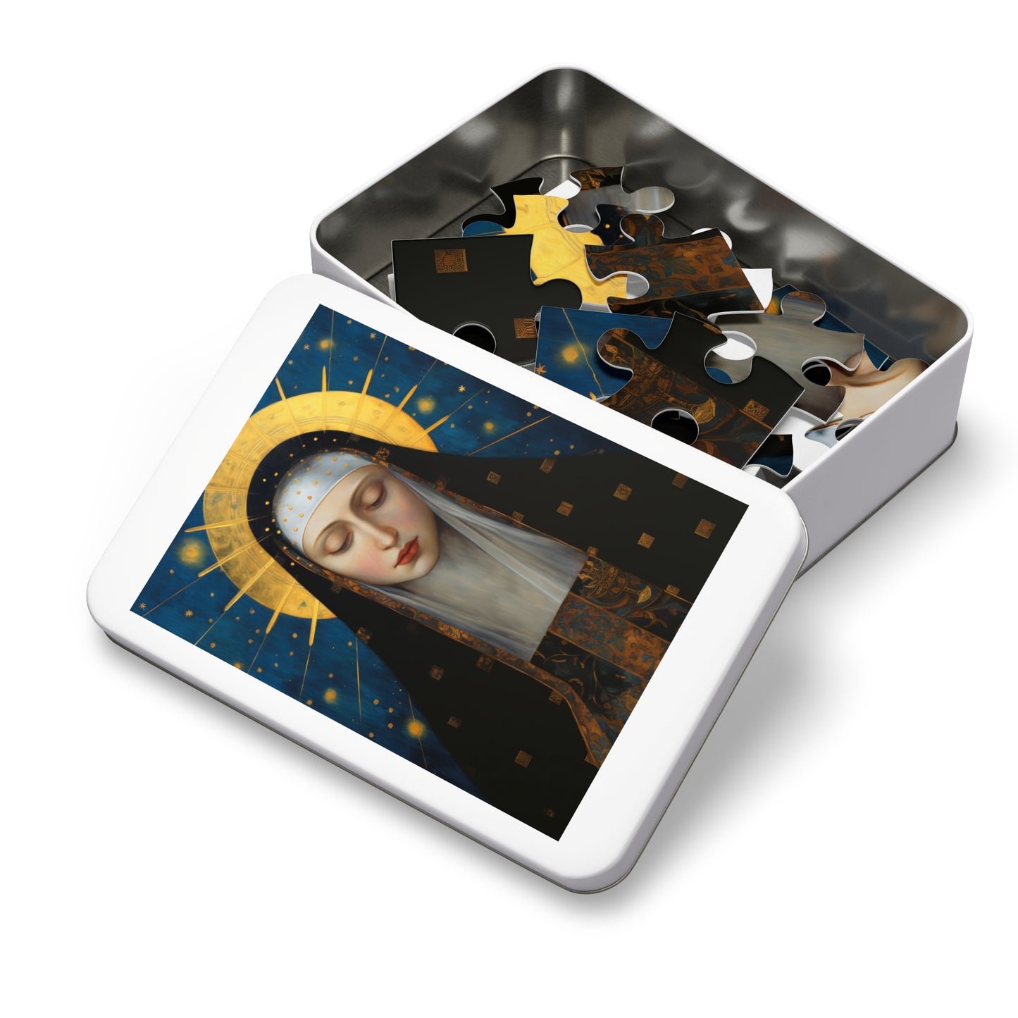 Saint Bridget of Sweden - Puzzle and Keepsake Tin - Religious Jigsaw Puzzle (30, 110, 252, 500,1000-Piece) - Religious Puzzle