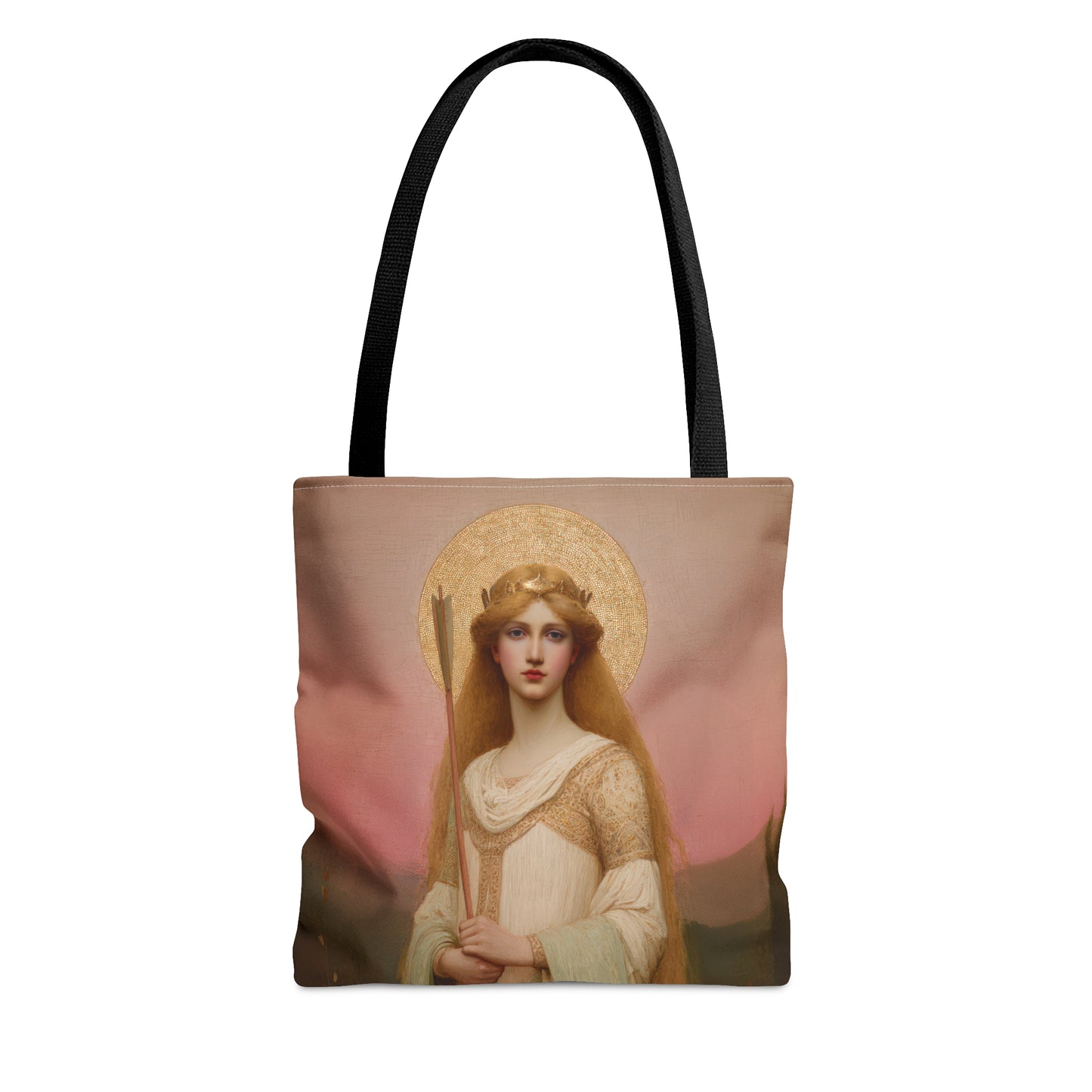 Saint Ursula - Tote Bag - Large Medium Small Faith Art Bag - Bible Study Faith Purse - Double Sided Prayer Tote