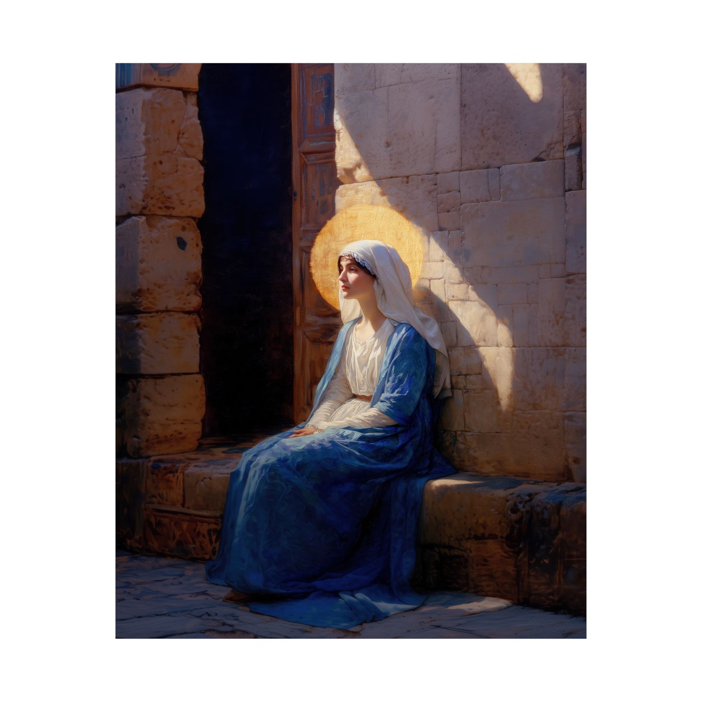 The Quiet Fiat That Split the Darkness, Mary's Yes - Sanctified Souls Print - Multiple Sizes - Premium Matte Vertical Posters