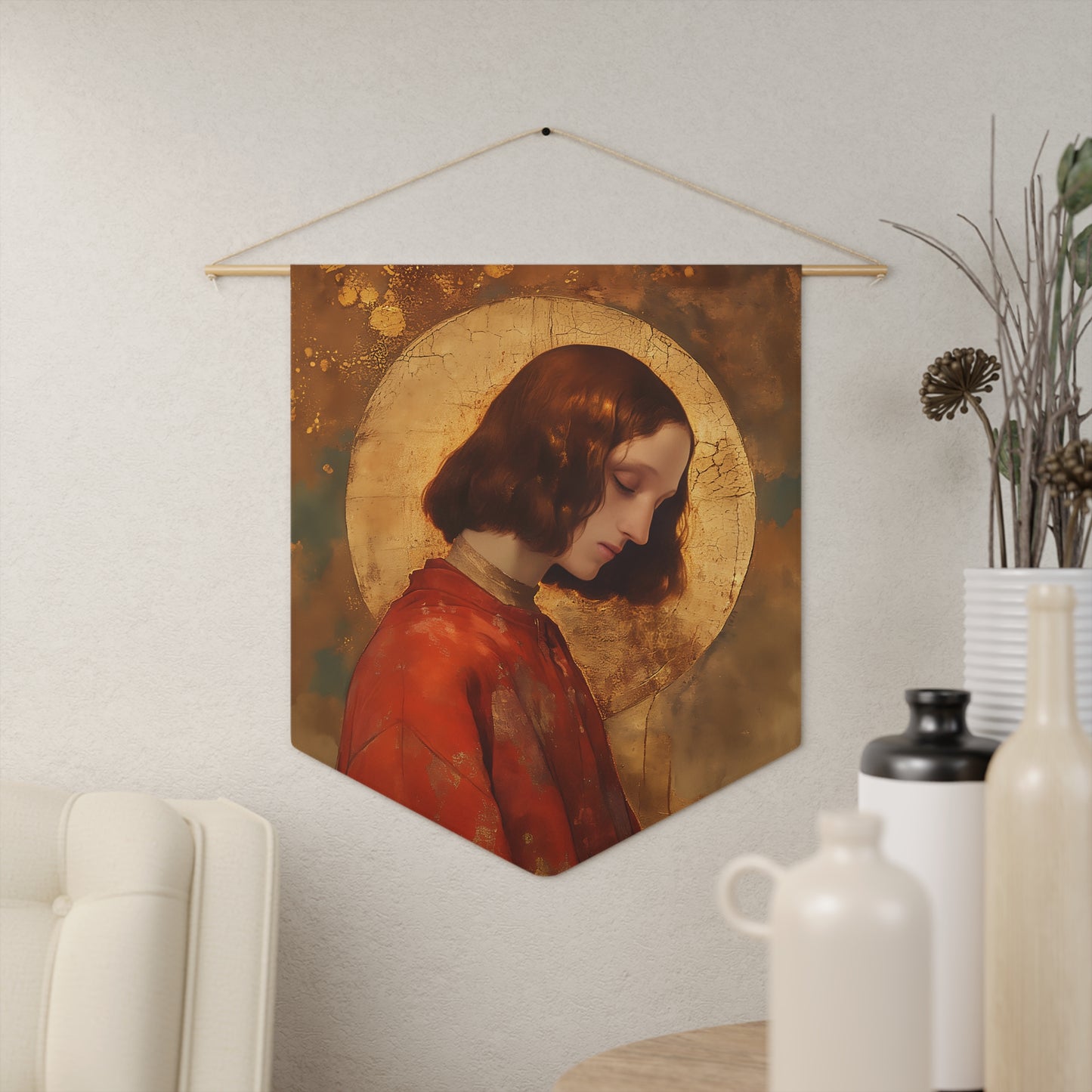 Blessed Amadeus IX, Duke of Savoy Pennant / Banner / Wall Hanging - Prayer room art - 18" x 21" - Catholic prayer Religious Christian Gift