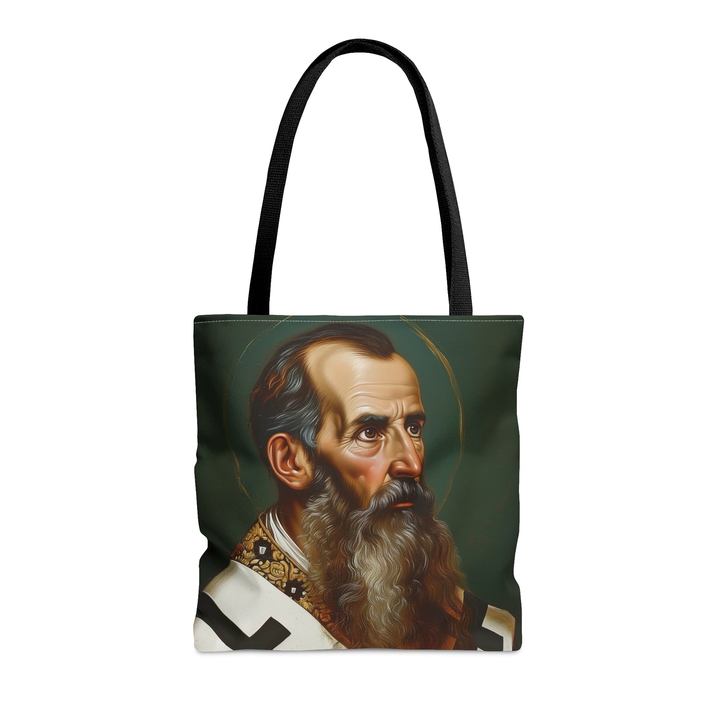 Saint Basil the Great Tote Bag - Purse - Three sizes - Large Medium Small Faith Art Bag - Catholic faith carry-all purse - Double Sided