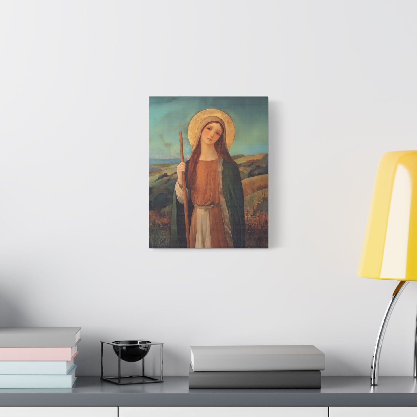 Saint Breage // Saint Breaca -  Wrapped Canvas Print - Multiple Sizes - Catholic Home art Matte Canvas, Stretched
