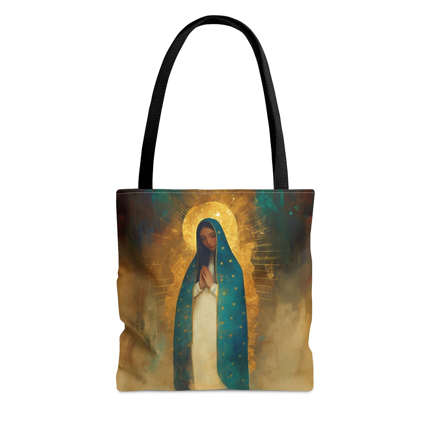 Flower of the new World - Our Lady of Guadalupe Tote Bag - Large Medium Small Faith Art Bag - Catholic Faith Purse - Double Sided