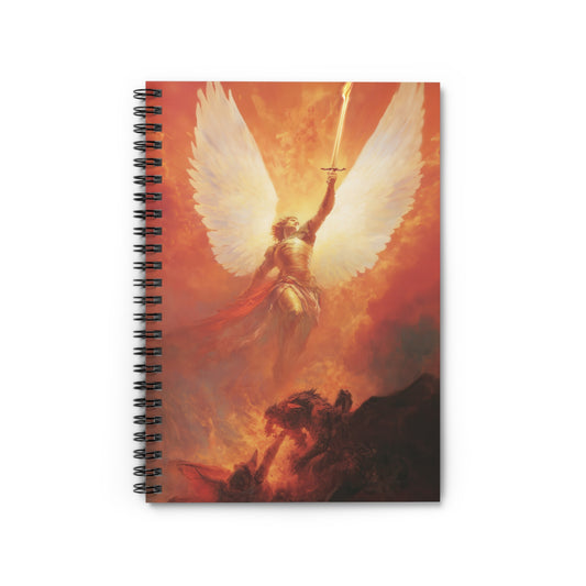 Saint Michael the Archangel - Sanctified Souls Art - Religious Based Notebook - Spiral Notebook - Prayer journal