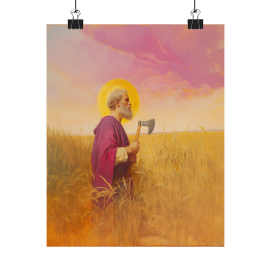 Saint Matthias - Sanctified Souls Print - Multiple Sizes - Premium Posters - Catholic Art - Christian Home Decor Artwork