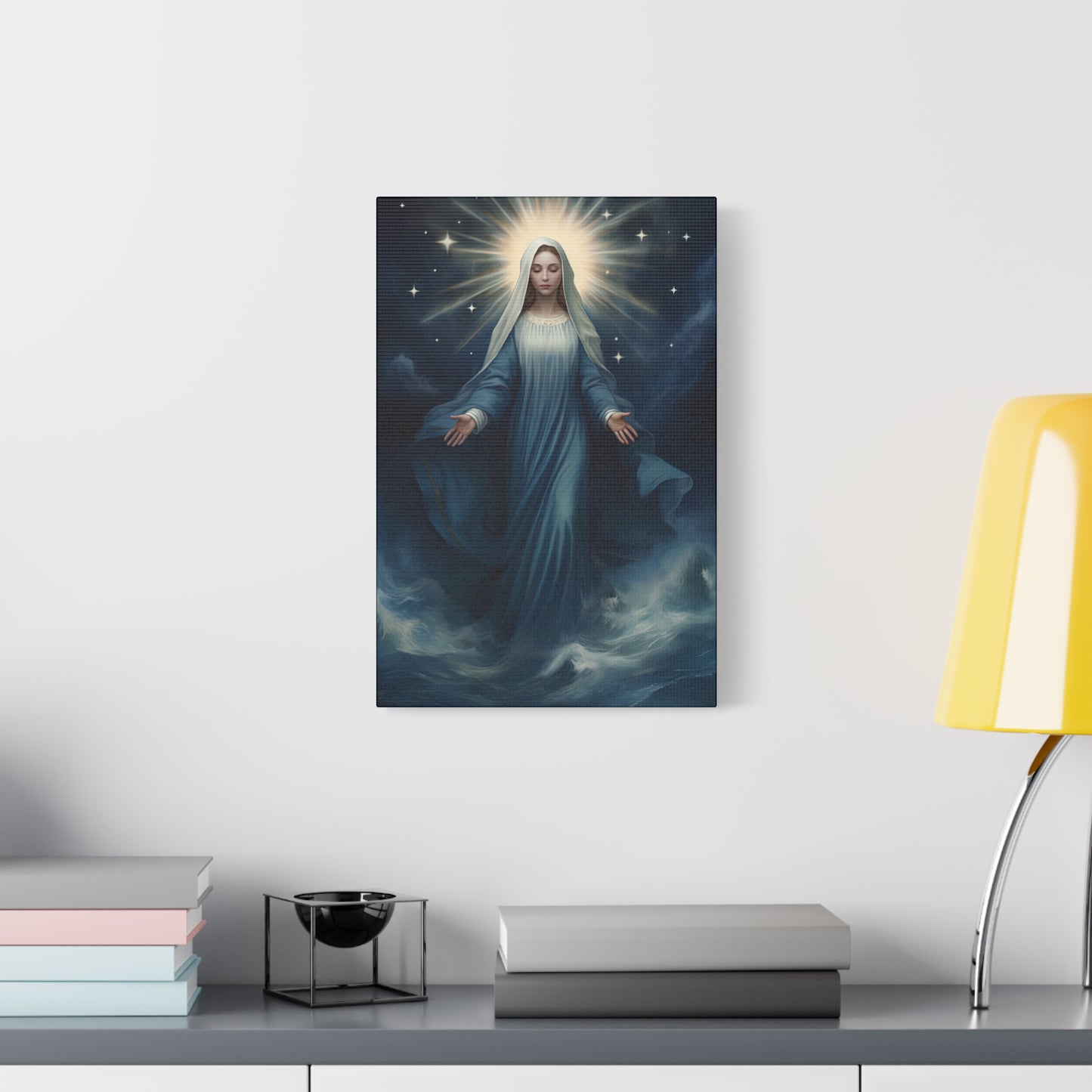 Our Lady Star of the Sea Canvas Print - Multiple Sizes - Catholic Home art - Museum Wrapped Canvas - Stella Maris