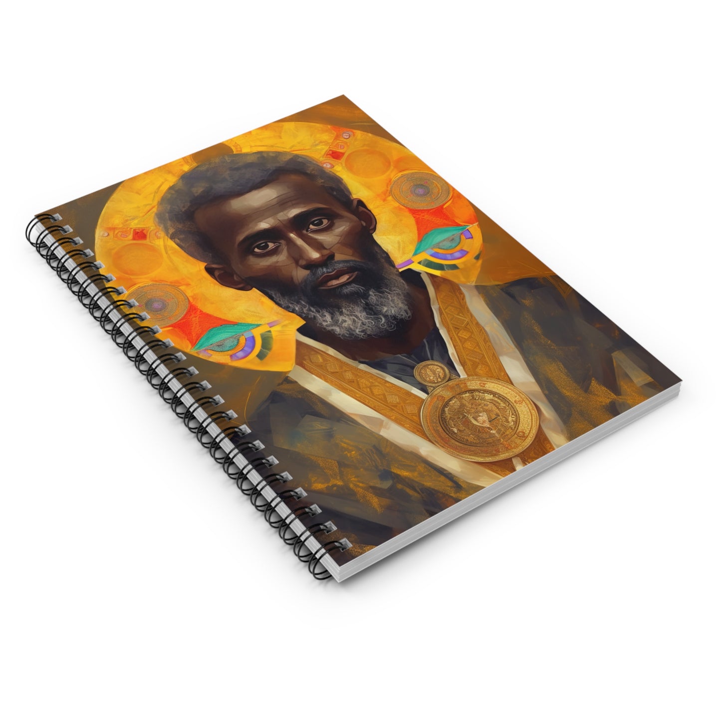 Saint Frumentius Journal - Sanctified Souls Art - Religious Based Notebook - Spiral Notebook - Ruled Line