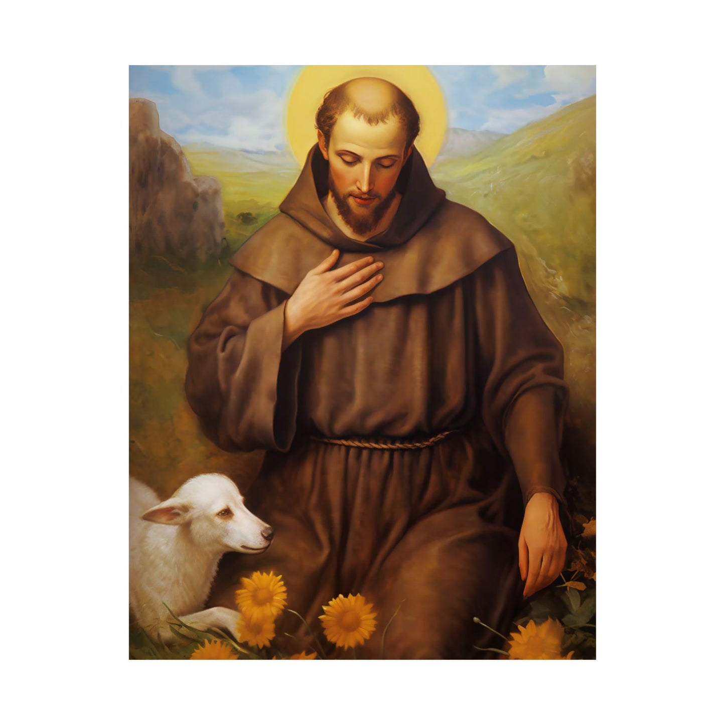 Saint Francis of Assisi - Sanctified Souls Print - Multiple Sizes - Premium Matte Vertical Posters