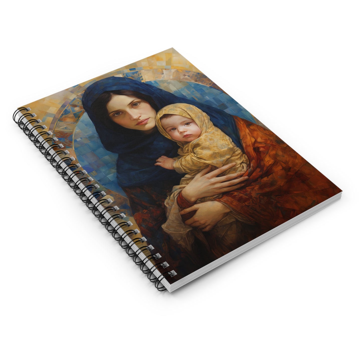 Maternal Seraph - Virgin Mary and Infant Jesus - Journal - Religious Based Notebook - Spiral Notebook