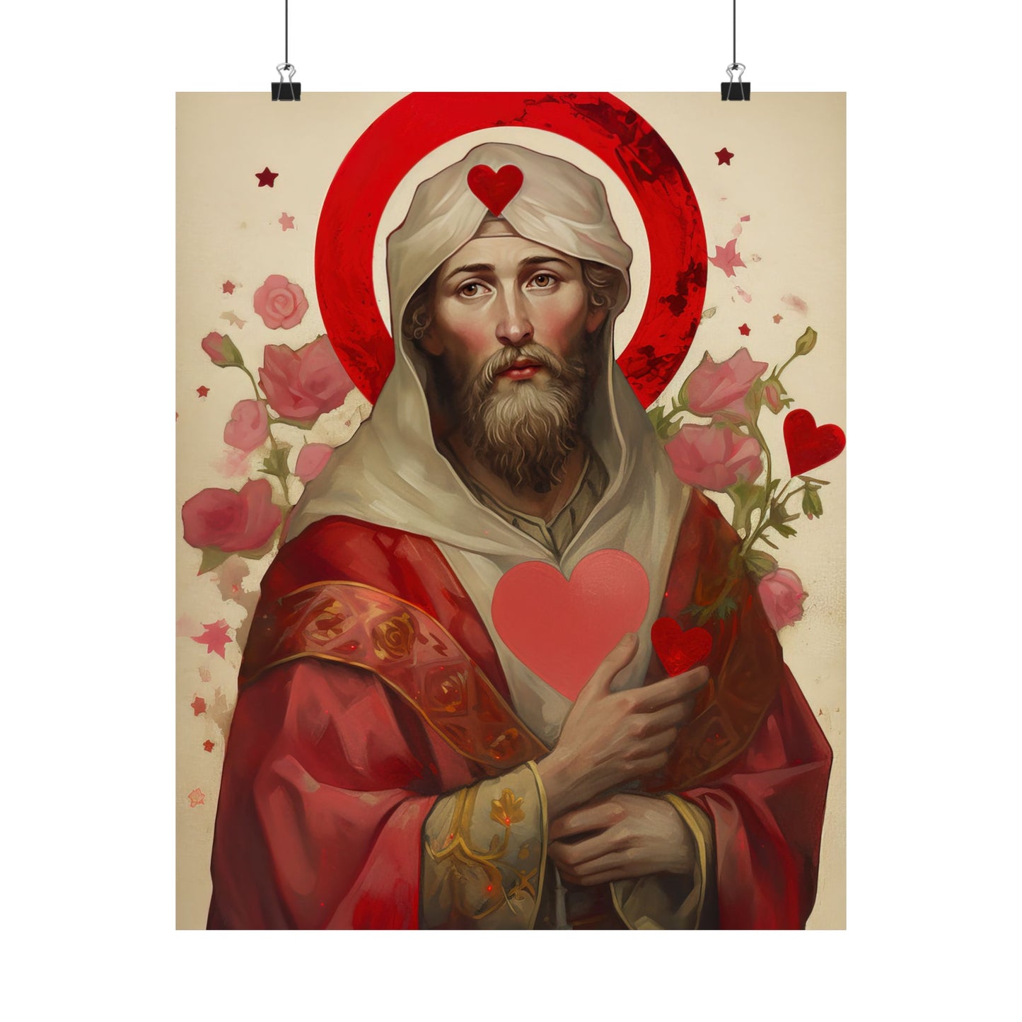Saint Valentine Print - Sanctified Souls Print - Multiple Sizes - Premium Matte Vertical Posters