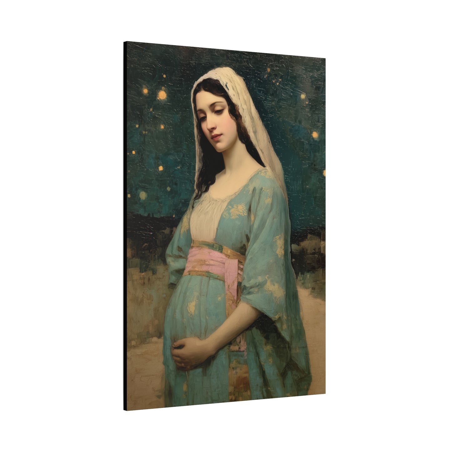 Our Lady of 'O' - Our Lady of Expectation - Mother Mary - Marian Art - Gallery Wrapped Canvas - Print - Catholic Art Print