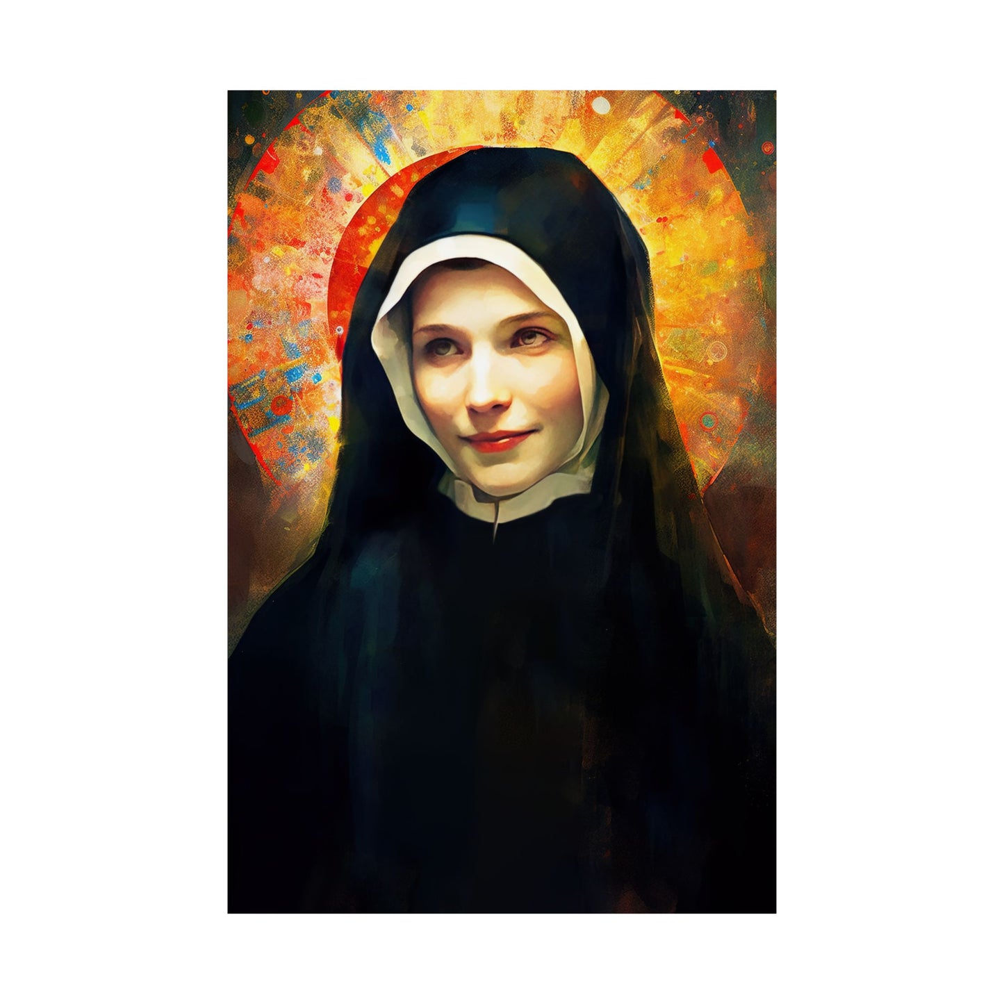Saint Maria Faustina Kowalska Print - Sanctified Souls Print - Multiple Sizes - Premium Matte Vertical Posters