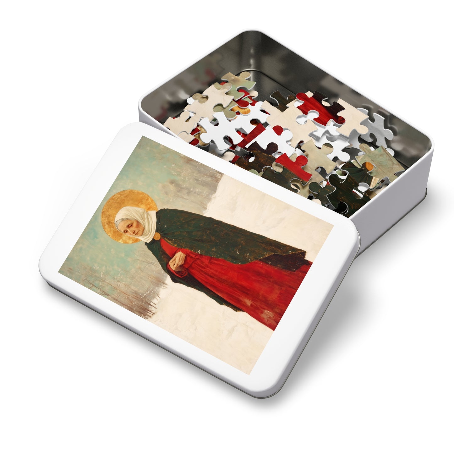 Saint Xenia - Russian Saint Art - Puzzle & Keepsake Tin - Religious Jigsaw Puzzle (30, 110, 252, 500,1000-Piece)
