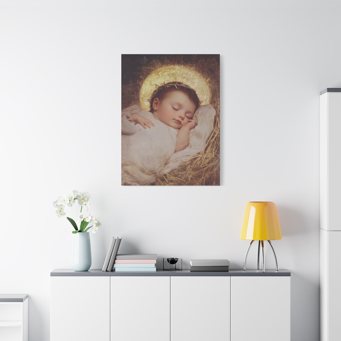 The Christ Child Born Into the Quiet of the World - Gallery Wrapped Canvas - Print - Religious Art for your Home - Catholic Art Print