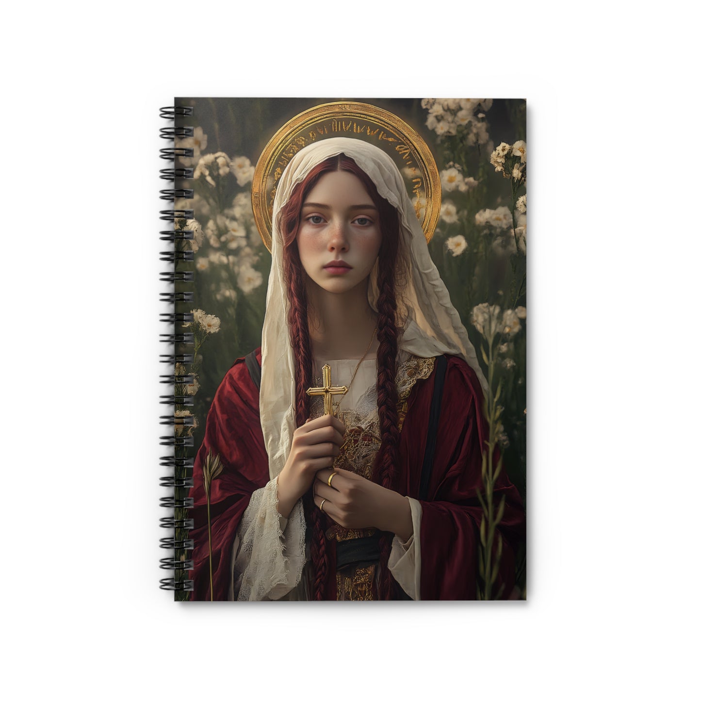 Saint Hilaria - Sanctified Souls Art - Religious Based Notebook - Spiral Notebook